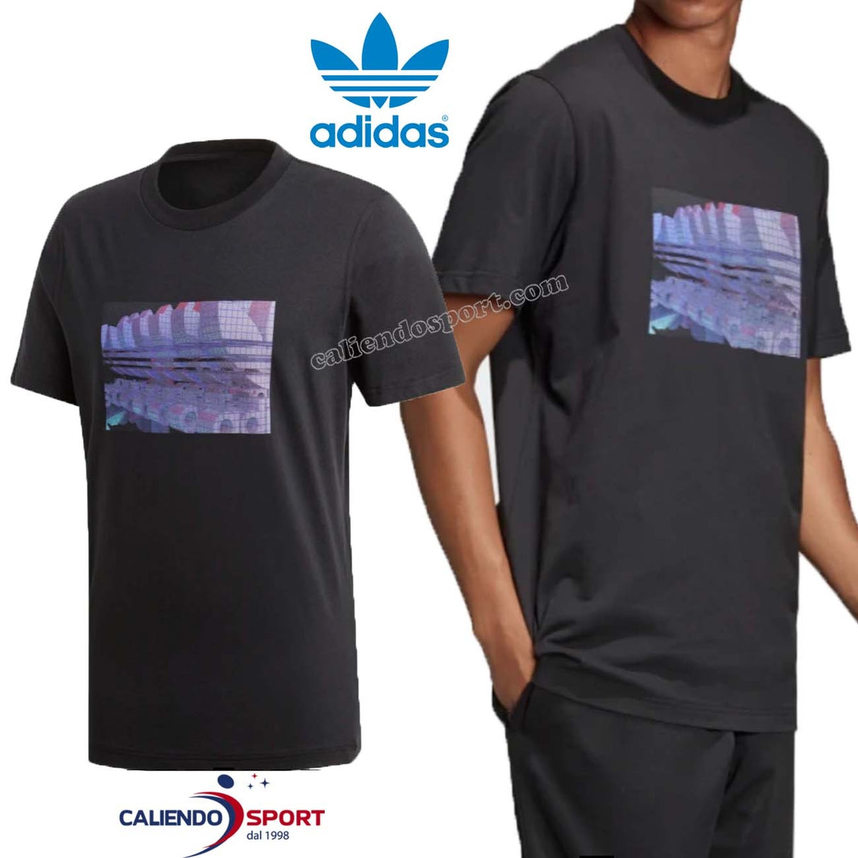 T-SHIRT ADIDAS DV2015 ORIGINALS NERO COTONE