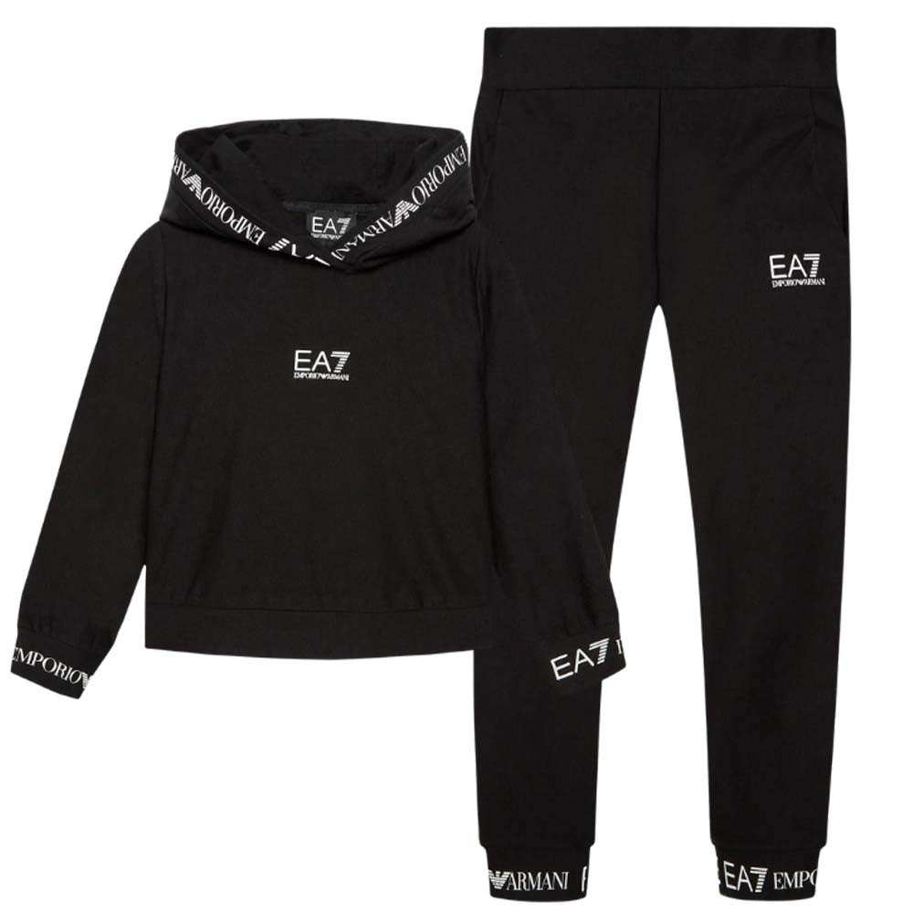 TUTA RAGAZZE ARMANI EA7 6LFV01 FJALZ COTONE FELPATO