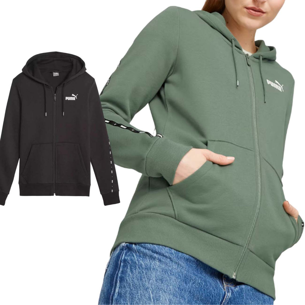 SWEAT-SHIRT EN COTON POLAIRE ESSENTIALS POUR FEMMES PUMA 675997