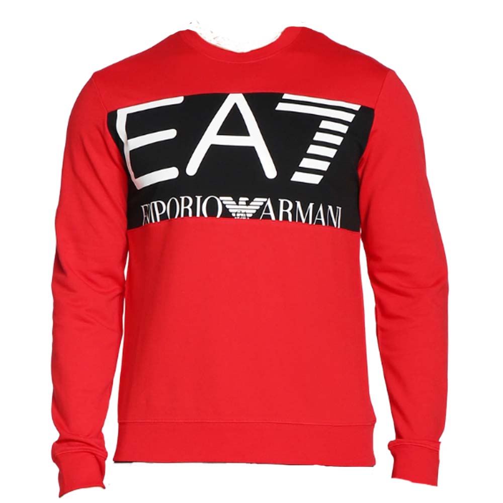 SWEAT-SHIRT EN COTON BROSSÉ ARMANI EA7 6LPM51 PJFGZ