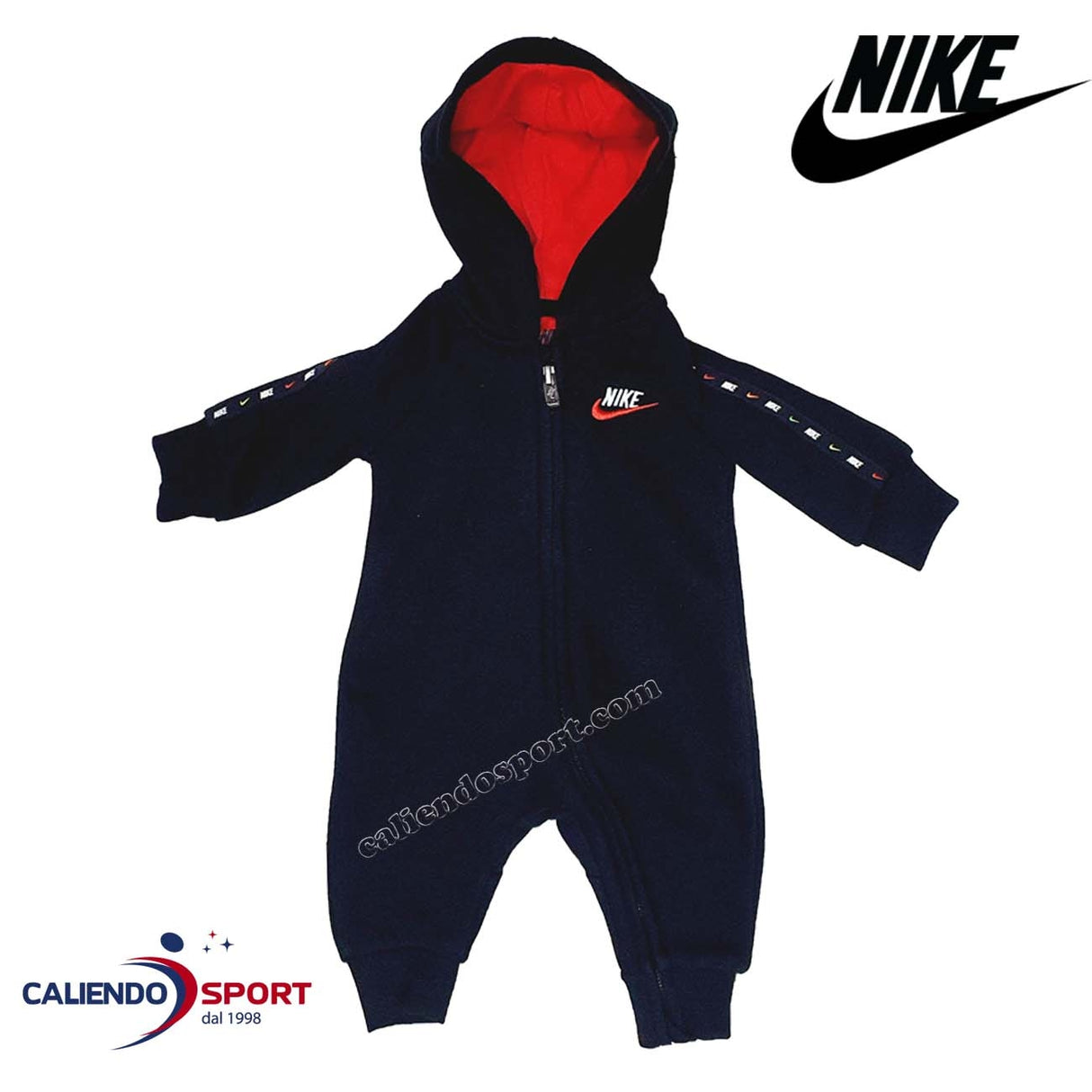 PAGLIACCETTO NIKE 56H234 023 NEONATI NEWBORN NERO COTONE FELPATO