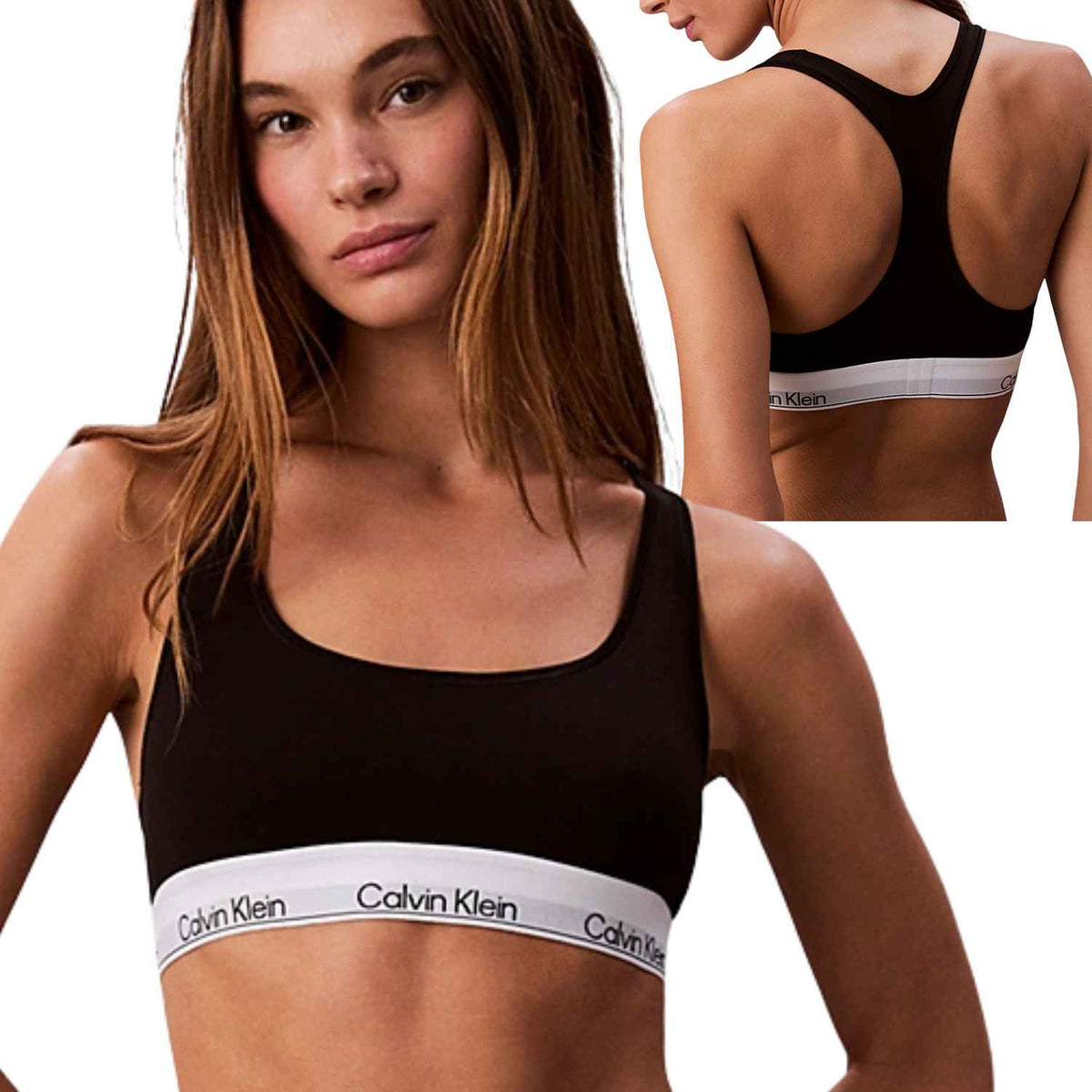 BRASSIERE CALVIN KLEIN LV00QF8493 UB1 COTTON MODAL NERO