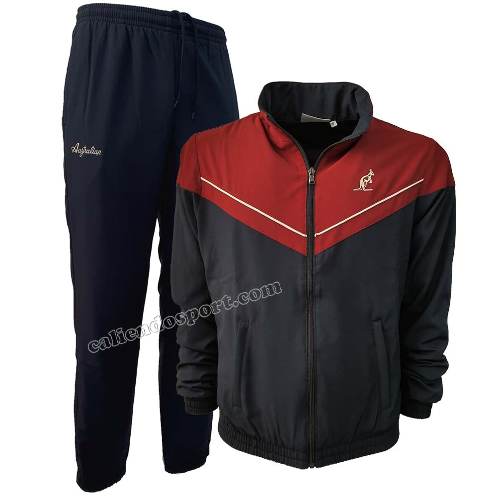 TUTA AUSTRALIAN LSUTU0017 01 NERO BLU FULL ZIP SPORT
