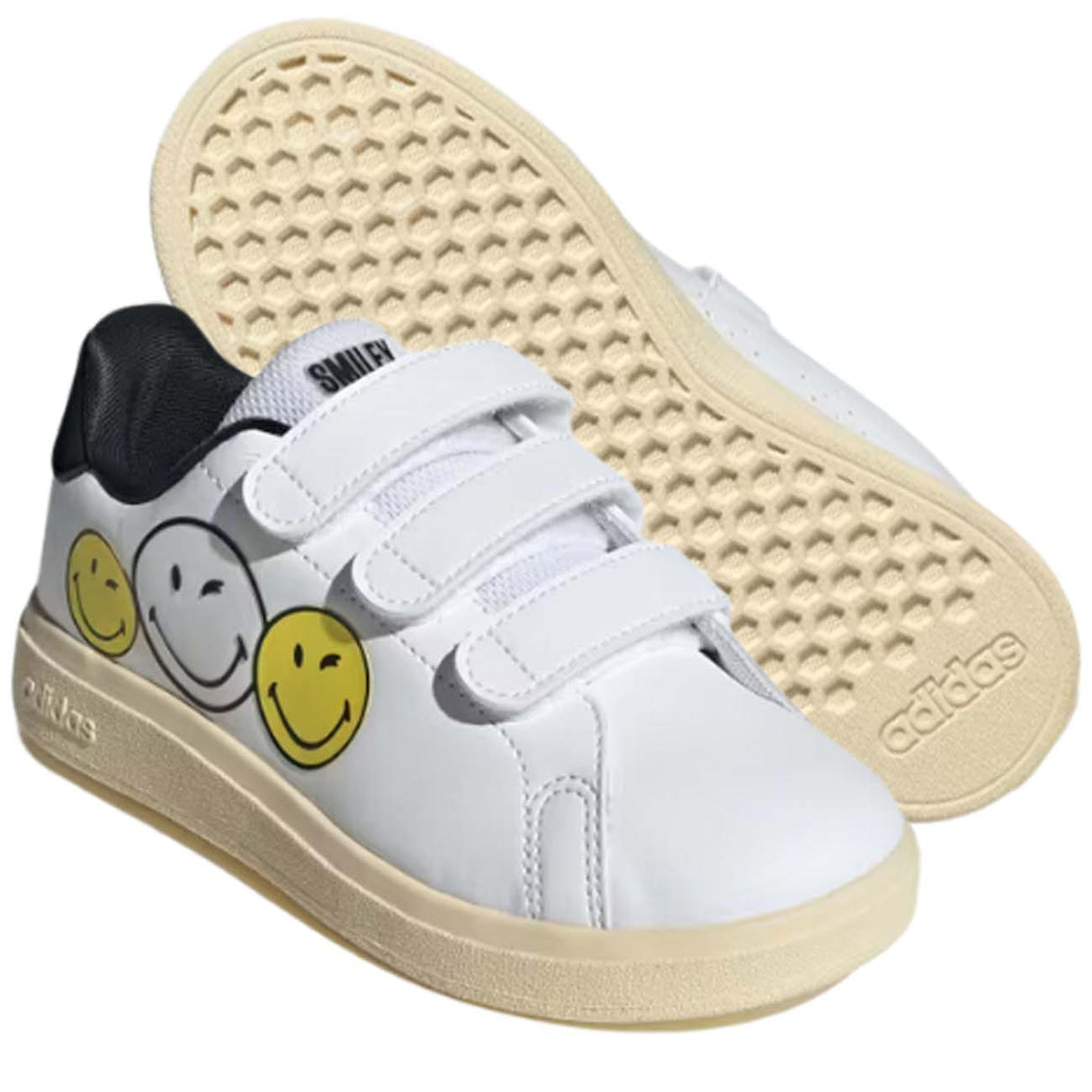 SCARPA BAMBINI ADIDAS IH6251 ADVANTAGE 2.0 SMILEY STRAPPO