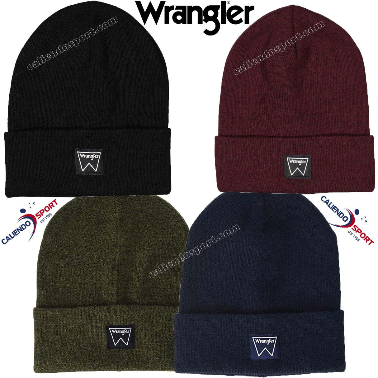 CHAPEAU WRANGLER HOMME FEMME W0M03UH01 BONNET BASIQUE NOIR BLEU VERT DORDO' LAINE