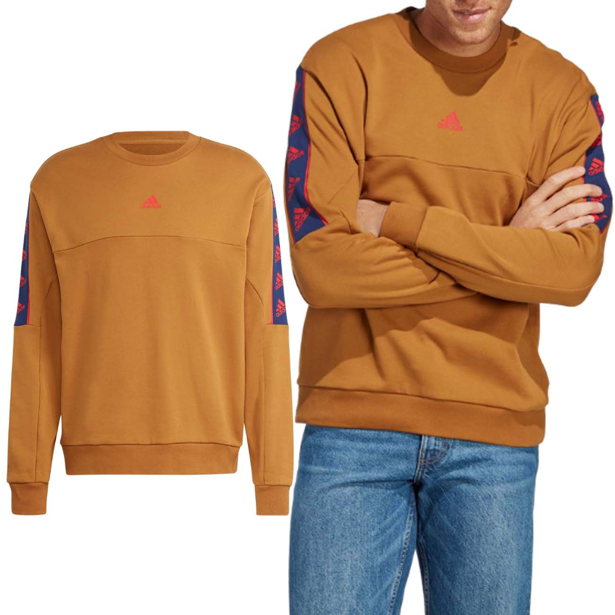 FELPA ADIDAS IC6810 BRAND LOVE COTONE GARZATO