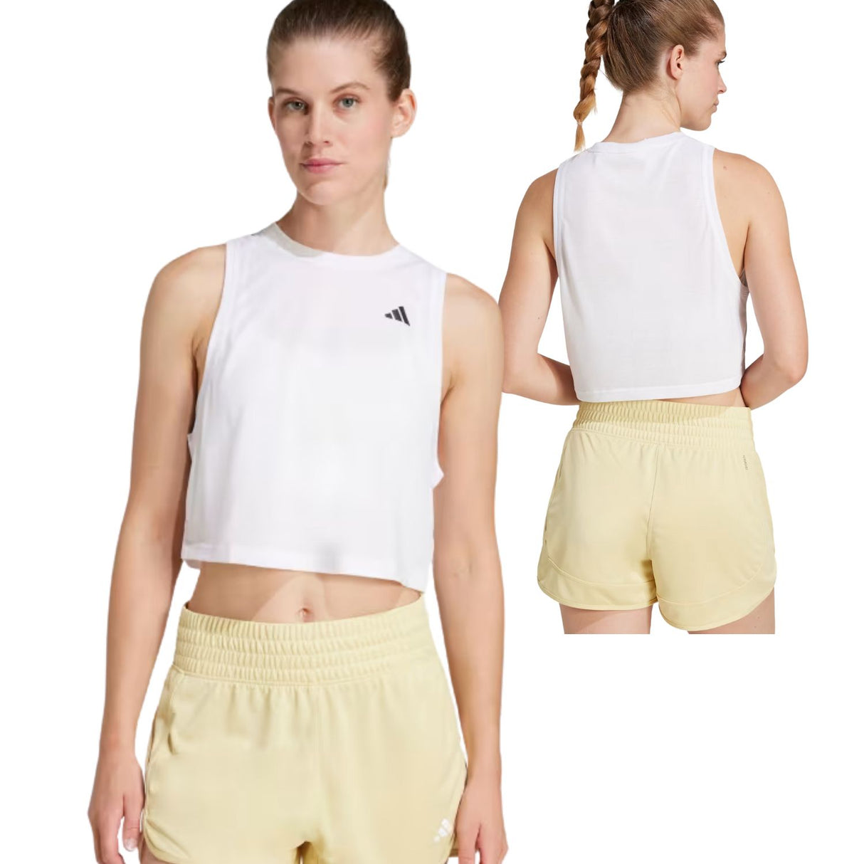 CANOTTA DONNA ADIDAS JF1026 BOXY ESSENTIALS BIANCO