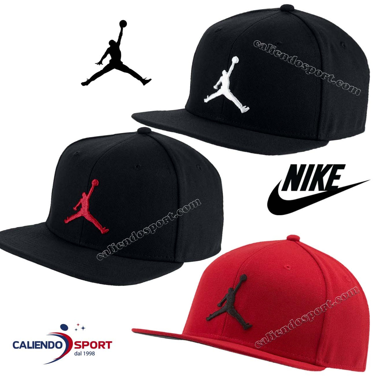 CAPPELLO JORDAN PRO AR2118 JUMPMAN SNAPBACK NERO ROSSO