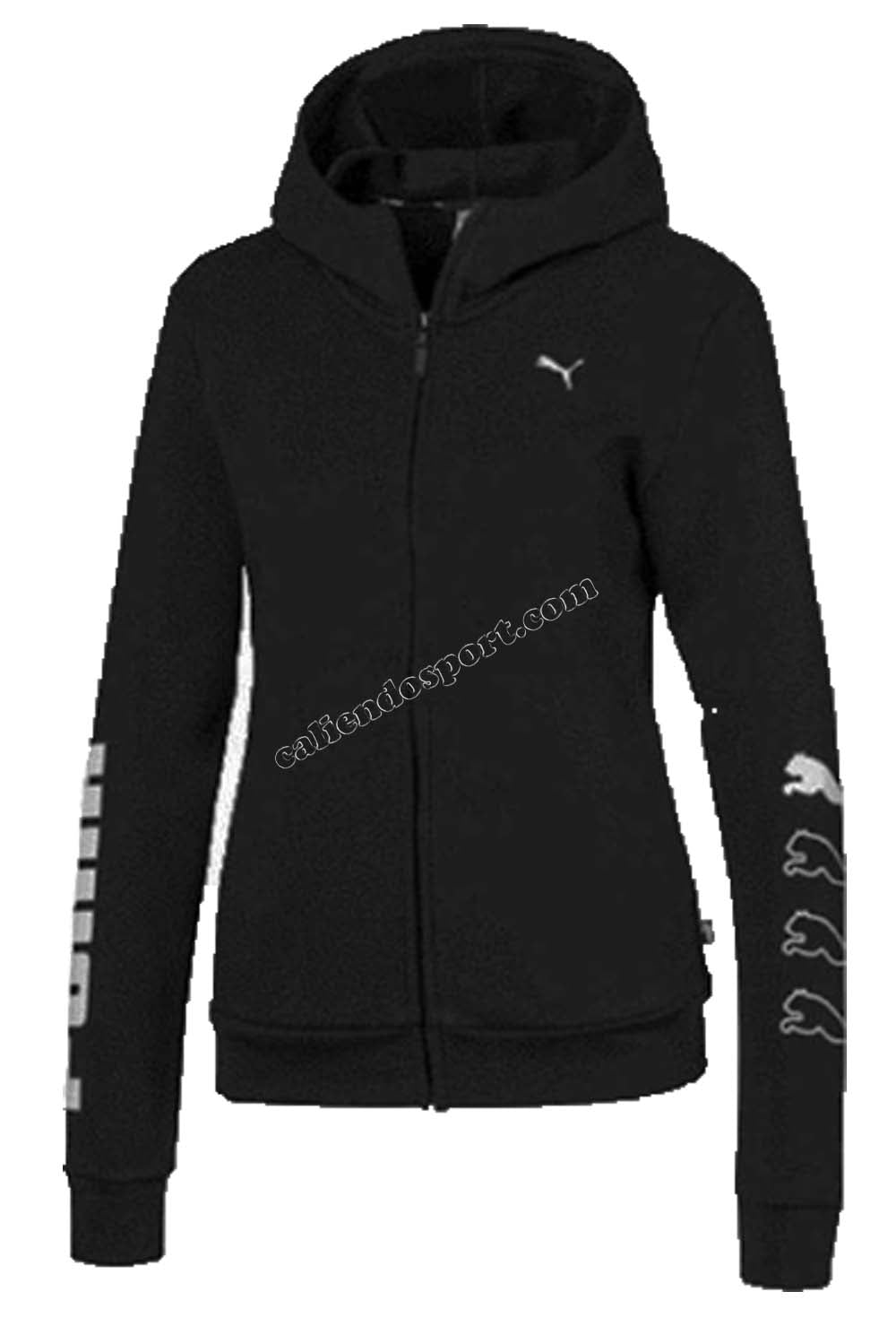 FELPA PUMA 581316 01 02 NERO BIANCO COTONE ZIP INTERA