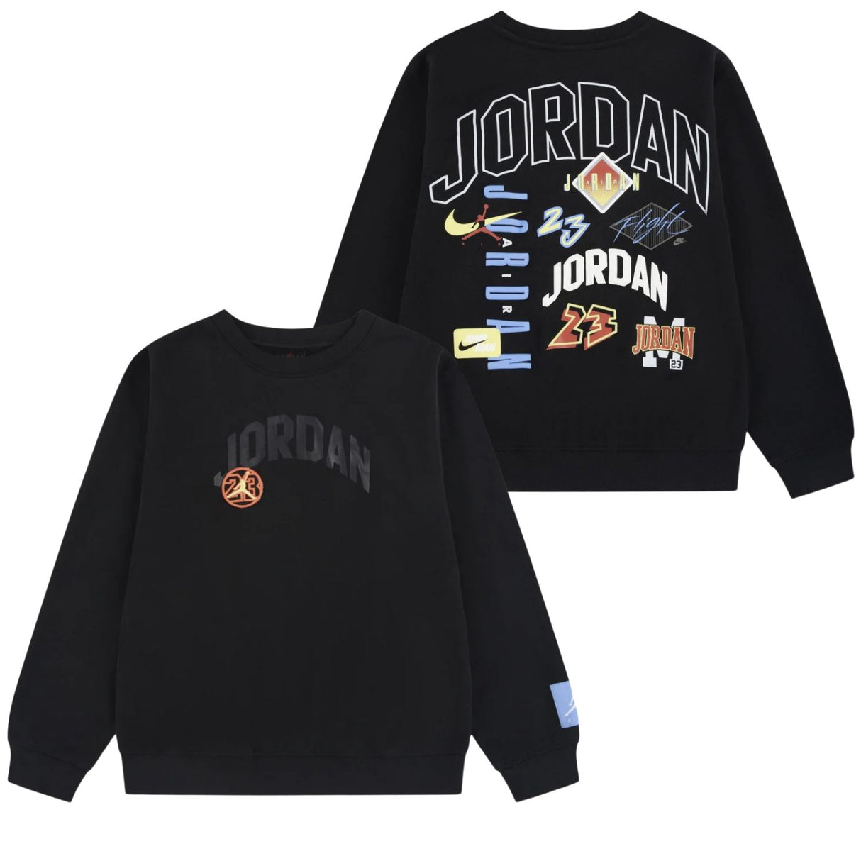 FELPA RAGAZZI JORDAN 95F568-023 DYNASTY CREW COTONE GARZATO