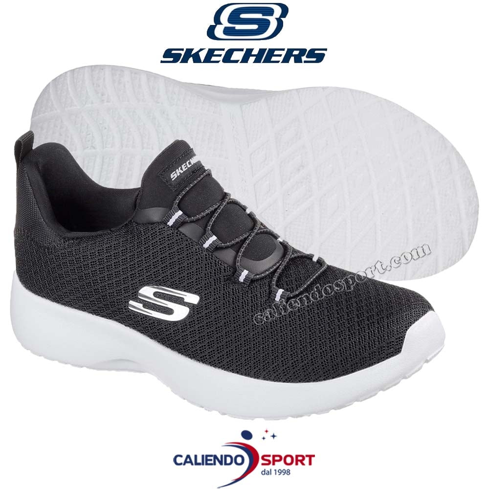 SCARPA SKECHERS DONNA 12119 BKW DYNAMIGHT NERO