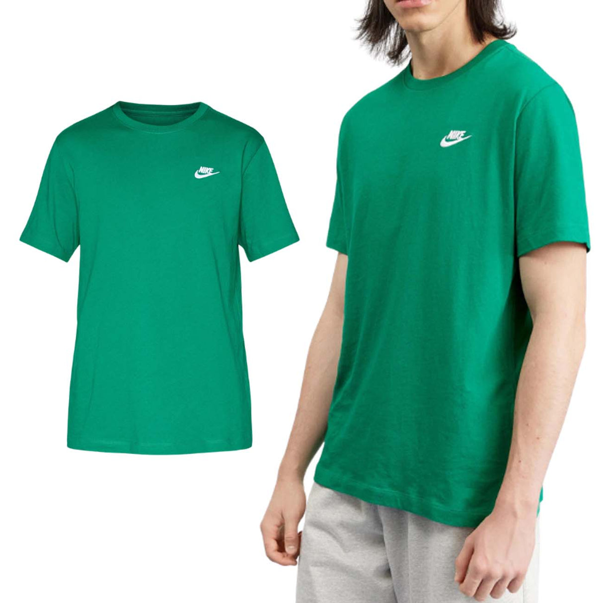 T-SHIRT NIKE AR4997 365 SPORTSWEAR CLUB COTONE VERDE