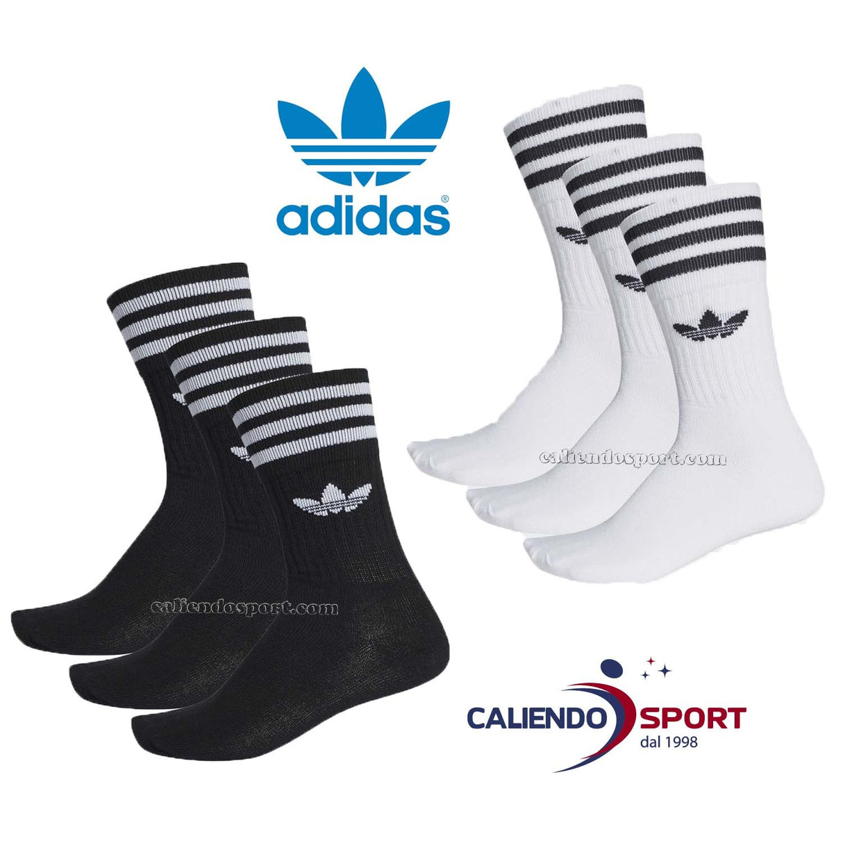 ADIDAS SOCK S21490 S21489 ORIGINALS BLACK WHITE UNISEX
