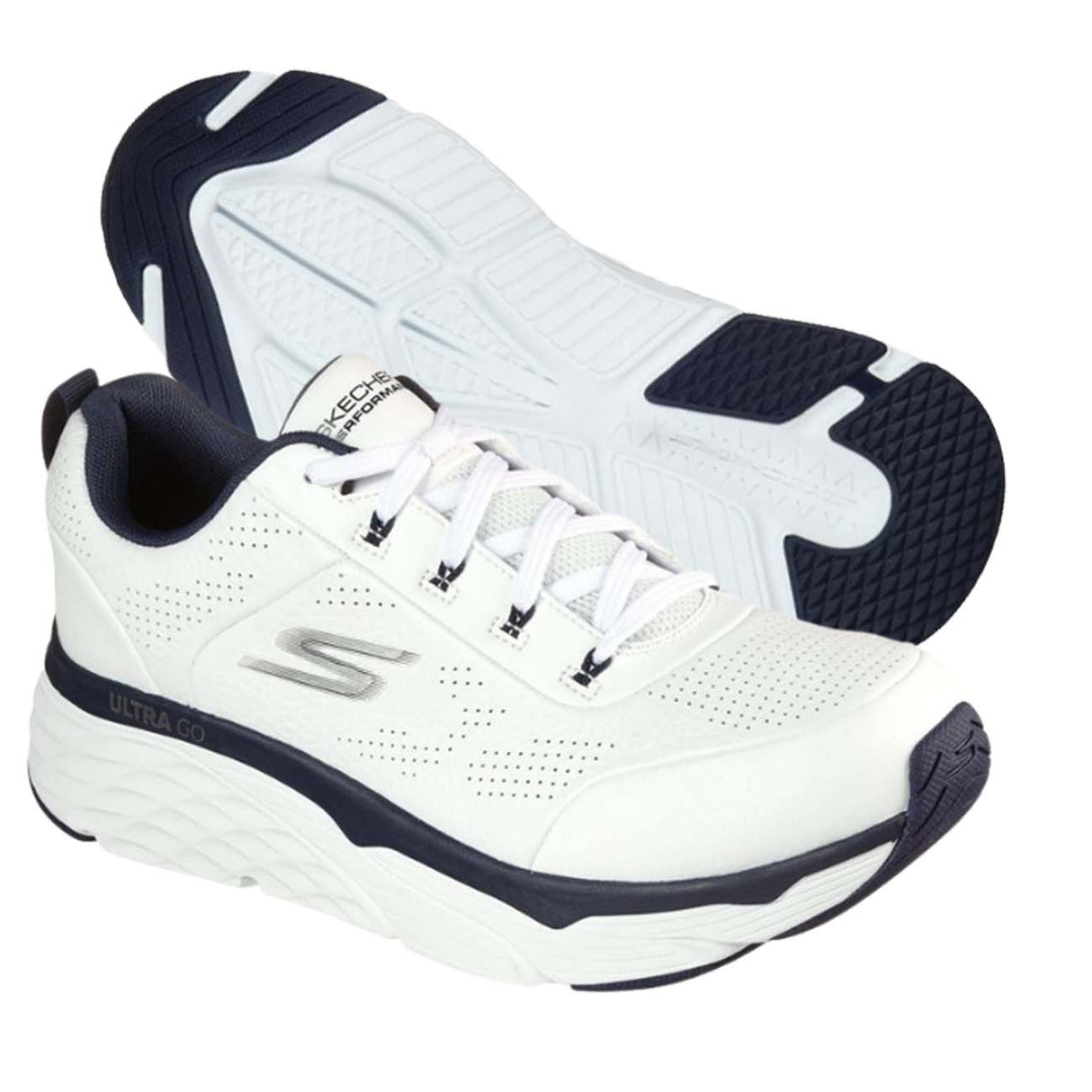 SKECHERS 54431 WNV MAX CUSHIONING WHITE SHOE