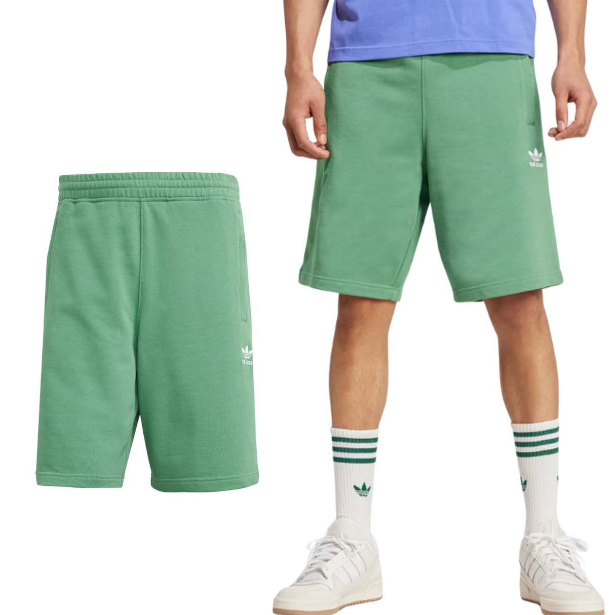 PANTALONCINO ADIDAS IY8519 ESSENTIALS TREFOIL VERDE