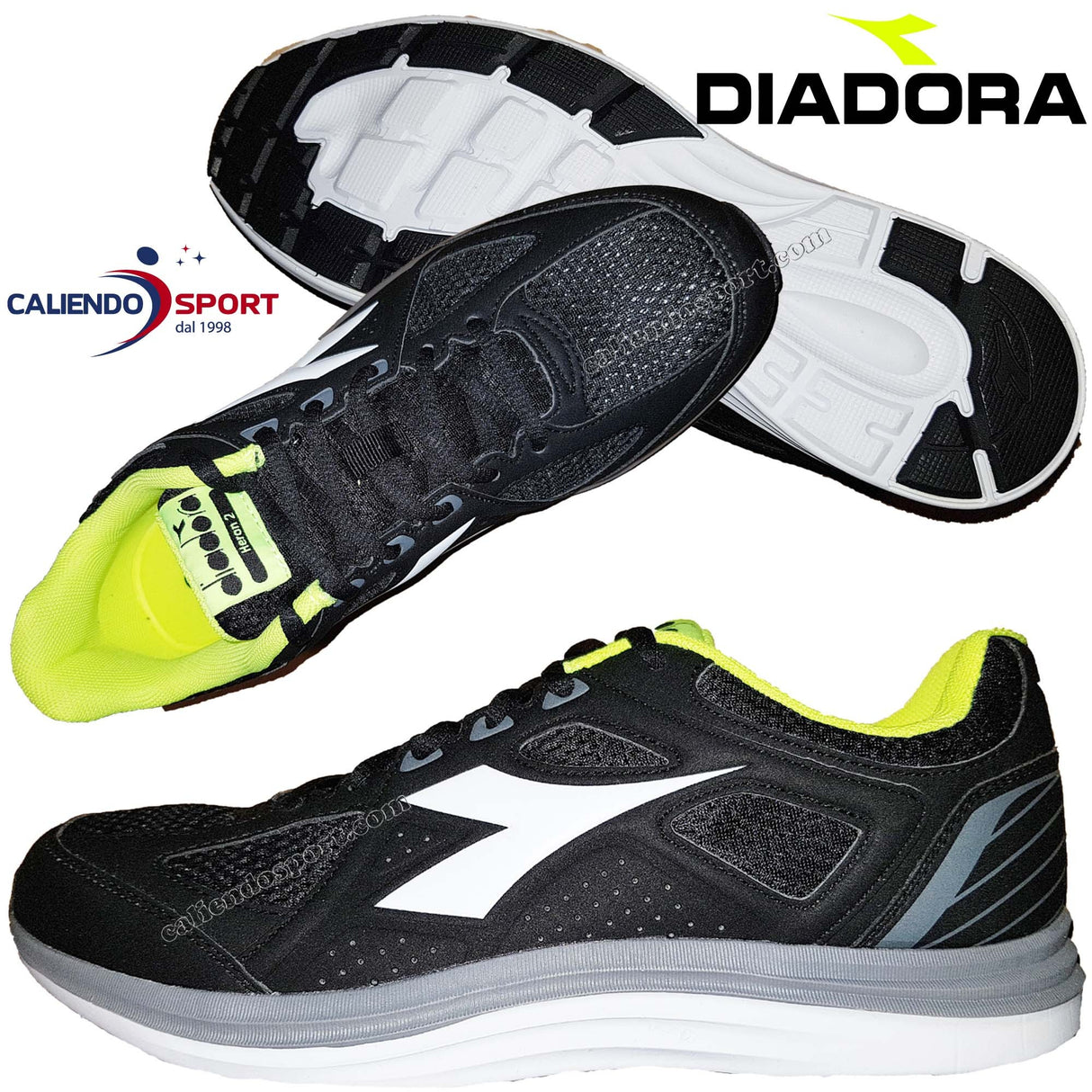 CHAUSSURES DE RUNNING POUR HOMMES DIADORA 172865 C2815 HERON 2 GYM NOIR