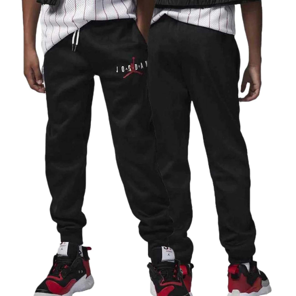 PANTALON JORDAN POUR GARÇONS 95B912 023 EN COTON POLAIRE NOIR