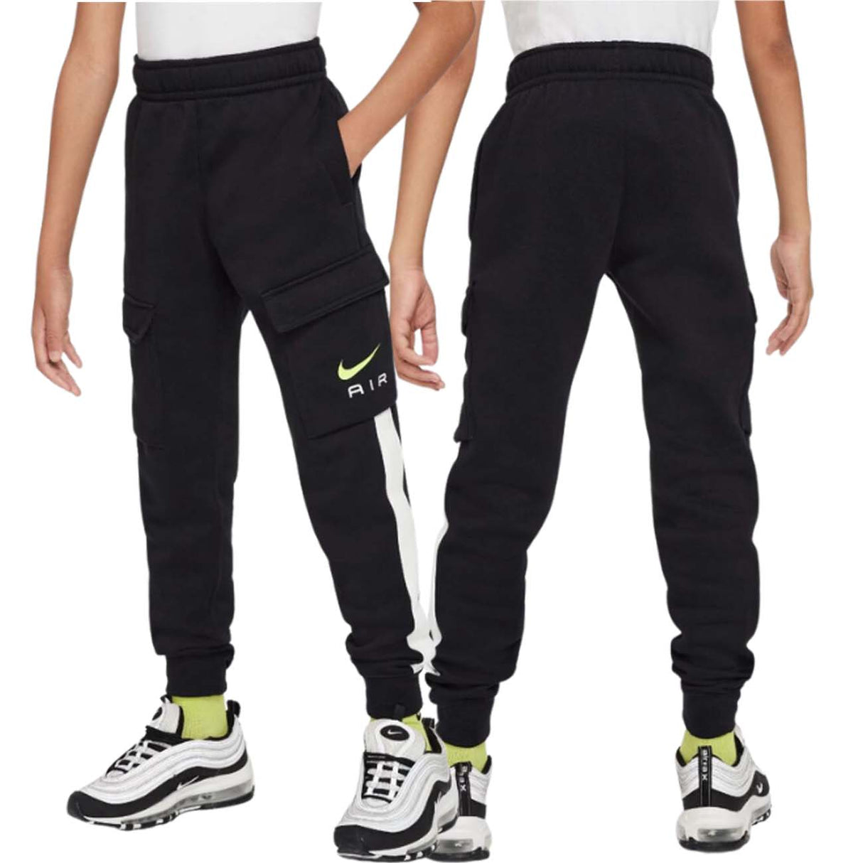 PANTALONE RAGAZZI NIKE AIR FV2342 011 COTONE FELPATO