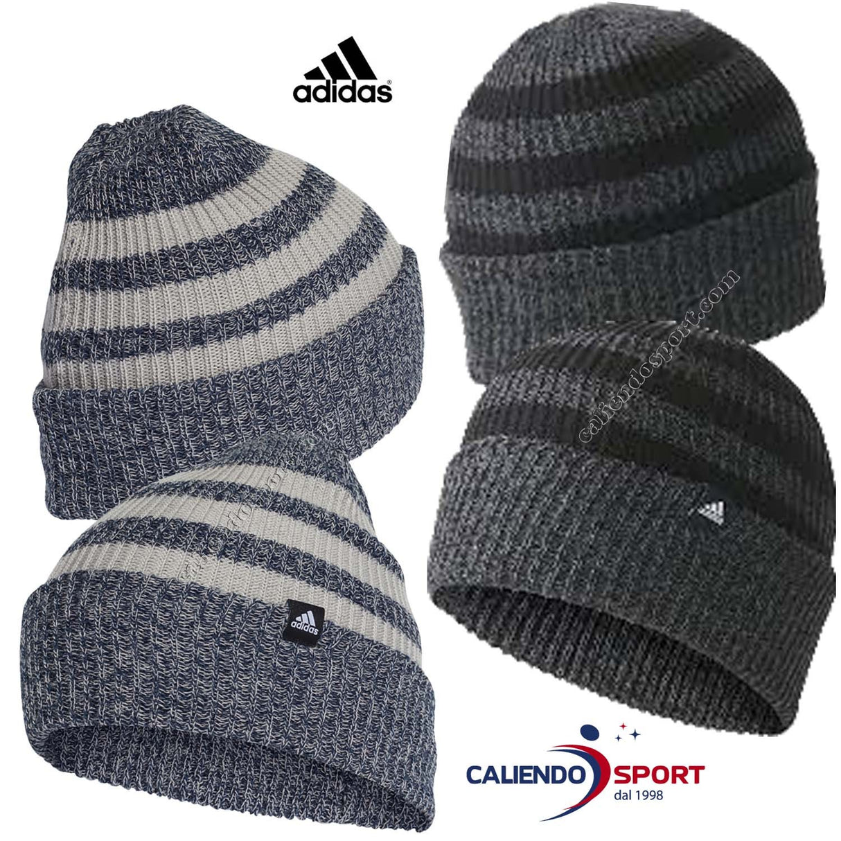 CAPPELLO ADIDAS UOMO DONNA BR9924 BR9921 GRIGIO BLU BERRETTO 3S WOOLIE