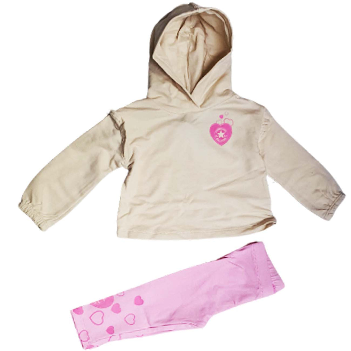 TUTA BAMBINE CONVERSE 1CG214 AIM FELPA+LEGGINGS COTONE GARZATA