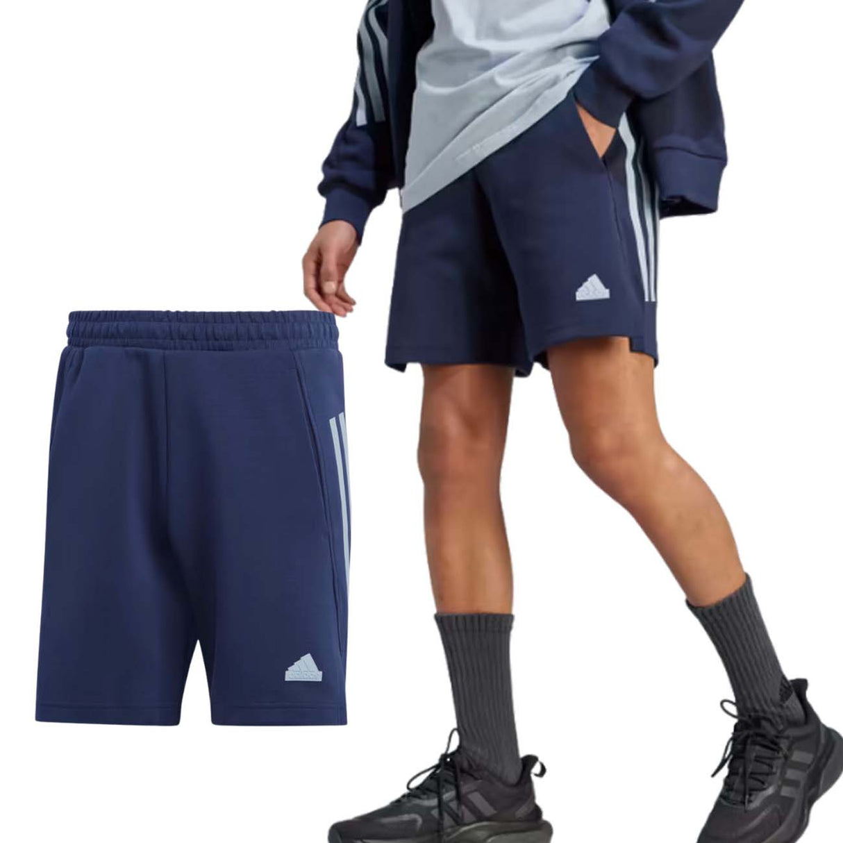 PANTALONCINO ADIDAS IJ6384 FUTURE ICON BLU