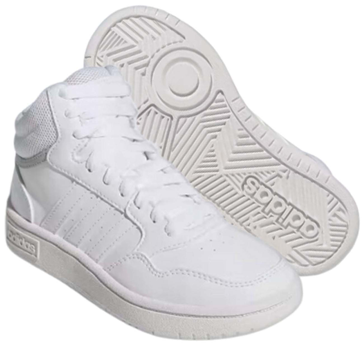 SCARPA ADIDAS GW0401 HOOPS MID BIANCO COLLO ALTO