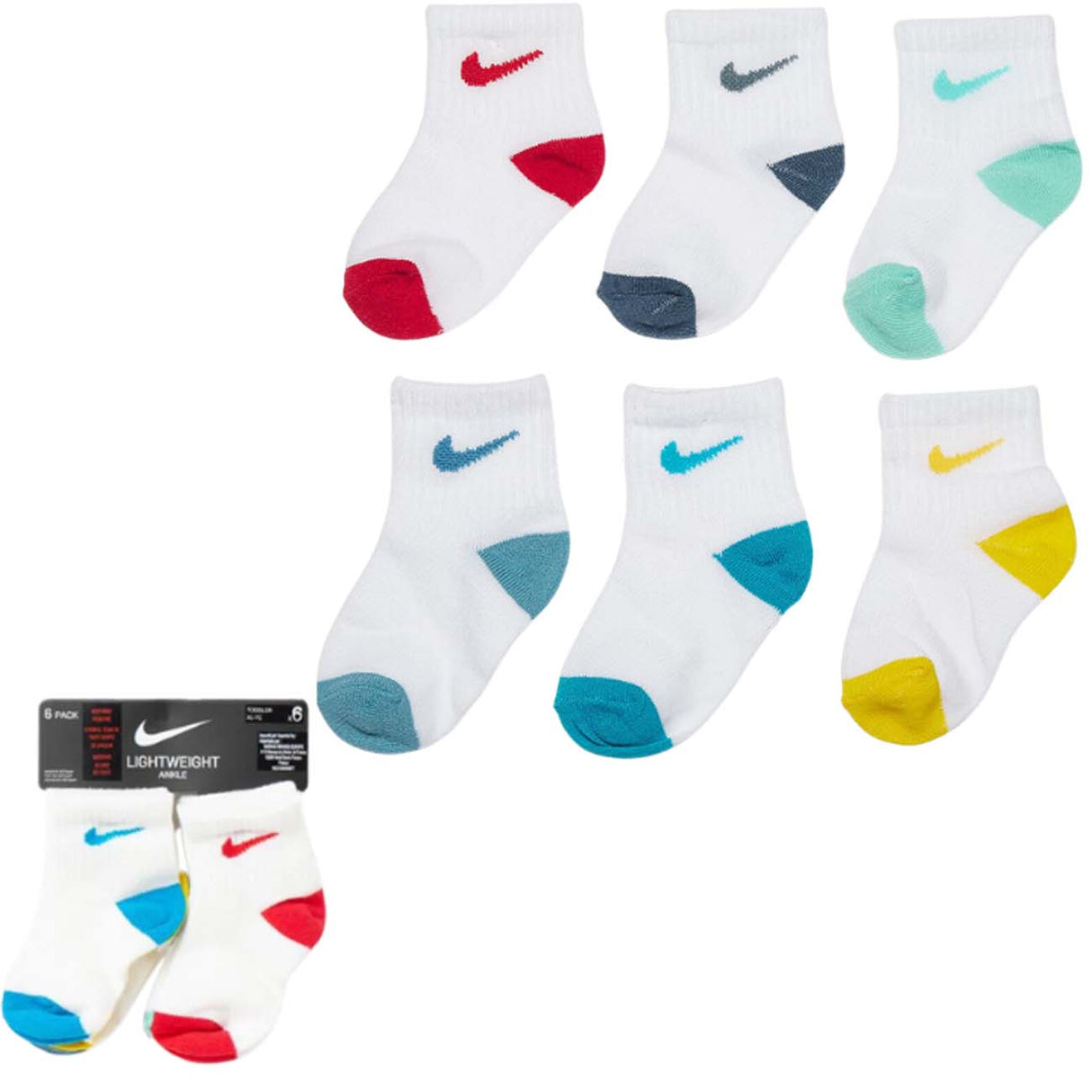 NIKE KIDS SOCKS PN0299 MN0299 U3H 6-PACK