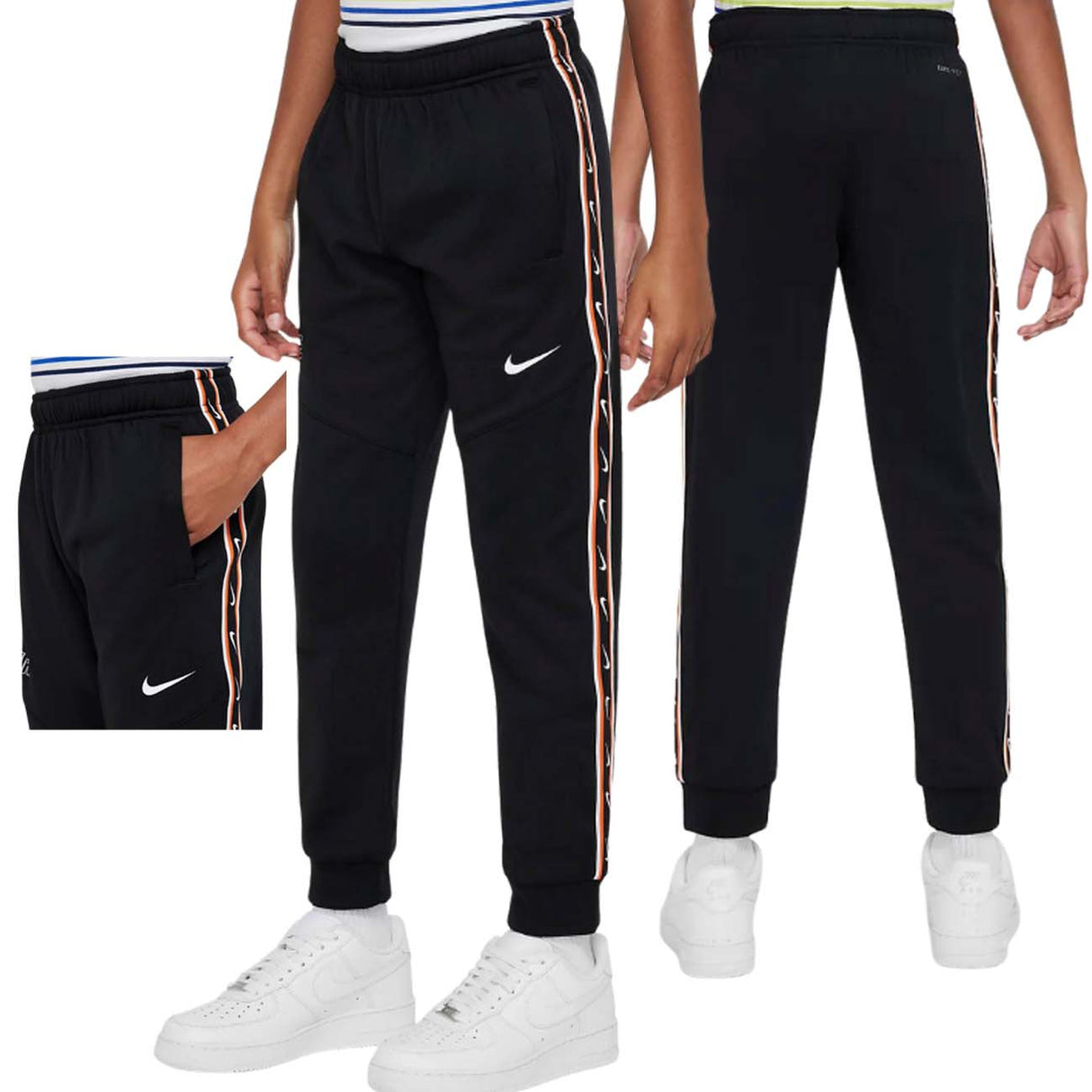 PANTALONE RAGAZZI NIKE DZ5623 010 SPORTWEAR REPEAT NERO