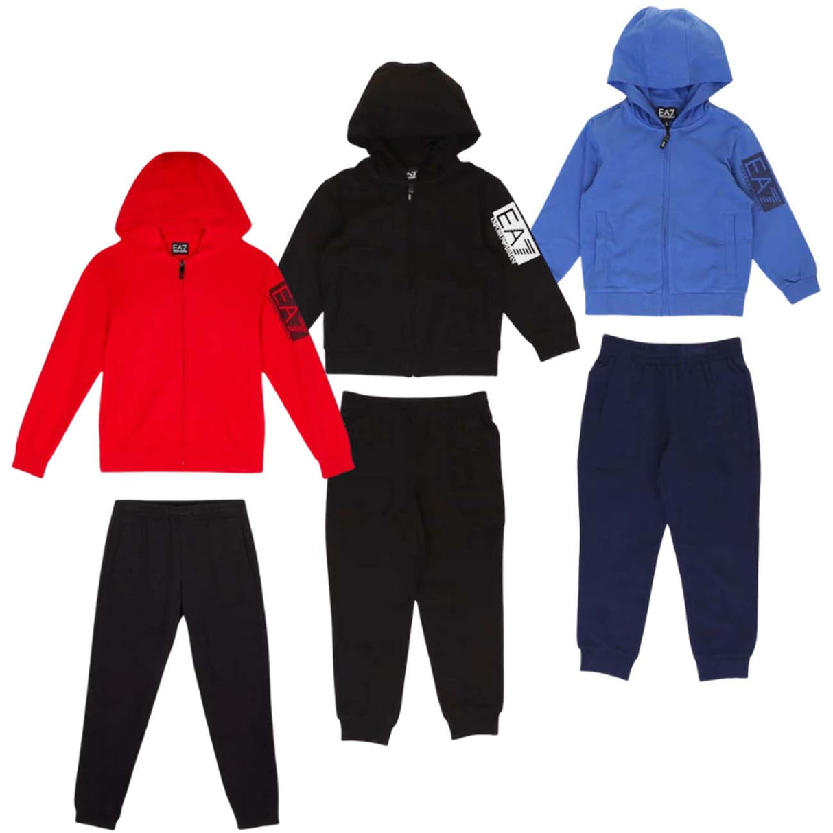 ARMANI EA7 3RBV55 BJ05Z BOYS' TRACKSUIT IN BRUSHED COTTON