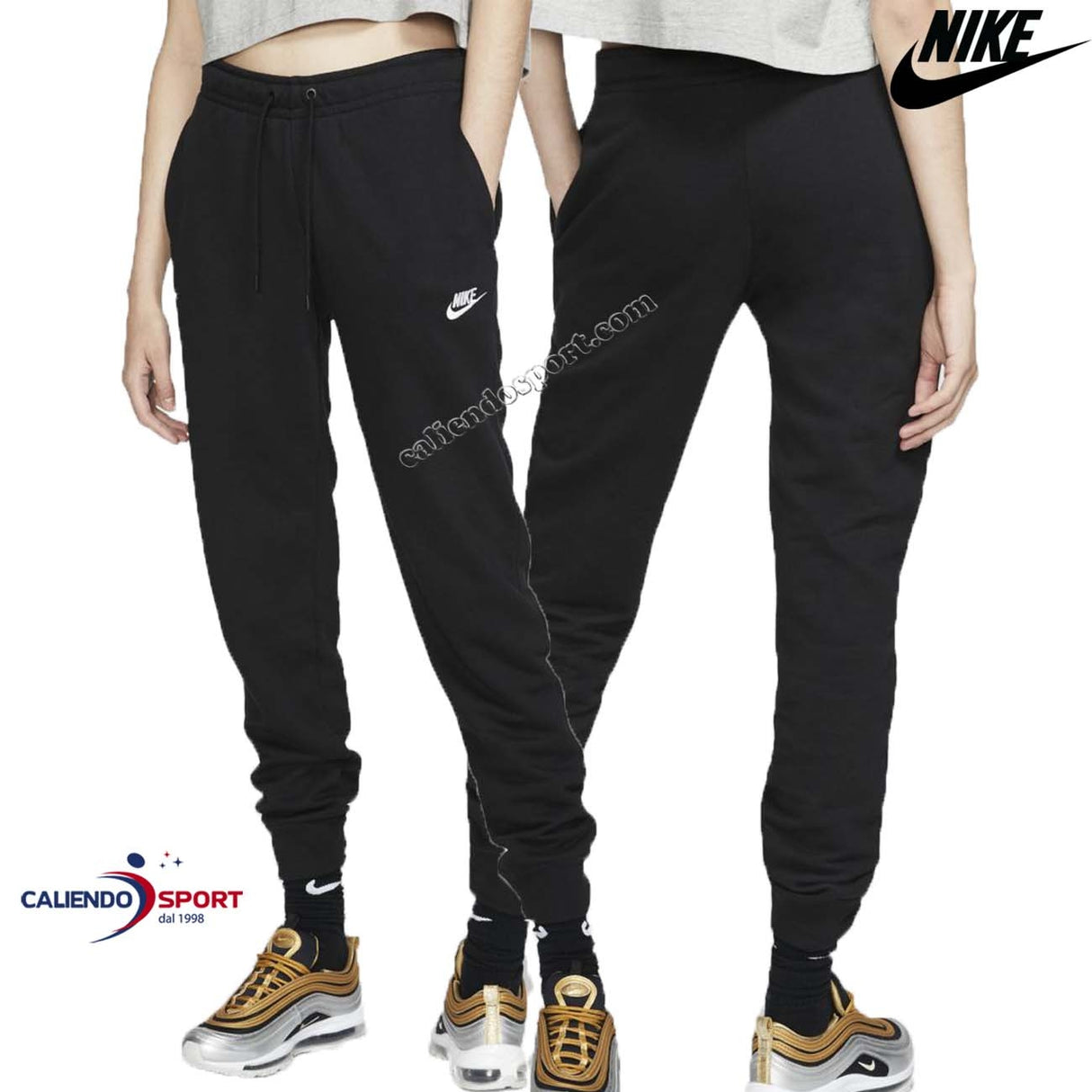 PANTALONE NIKE BV4095 010 ESSENTIAL COTONE FELPATO