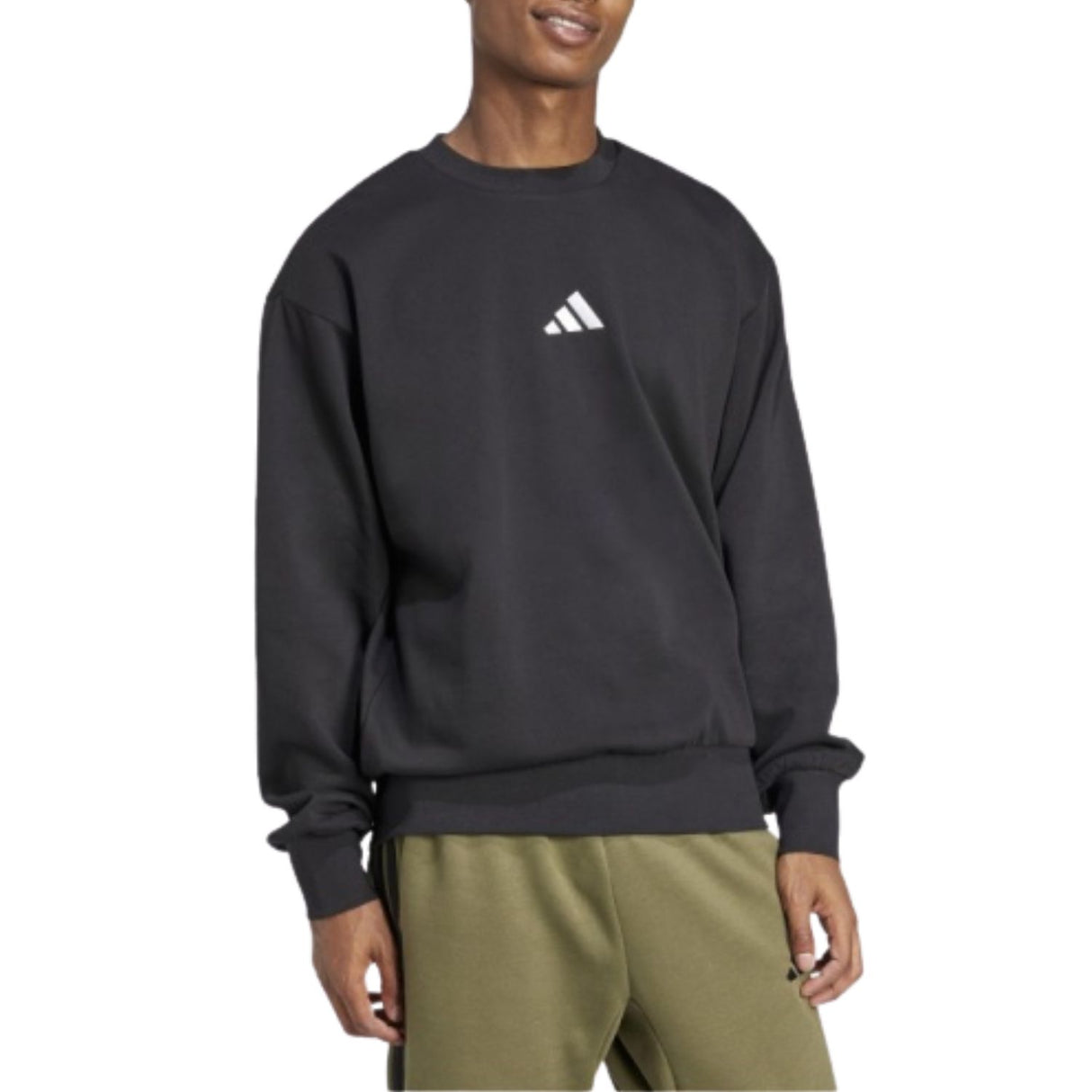 FELPA ADIDAS JE3794 ESSENTIALS COTONE FELPATO NERO