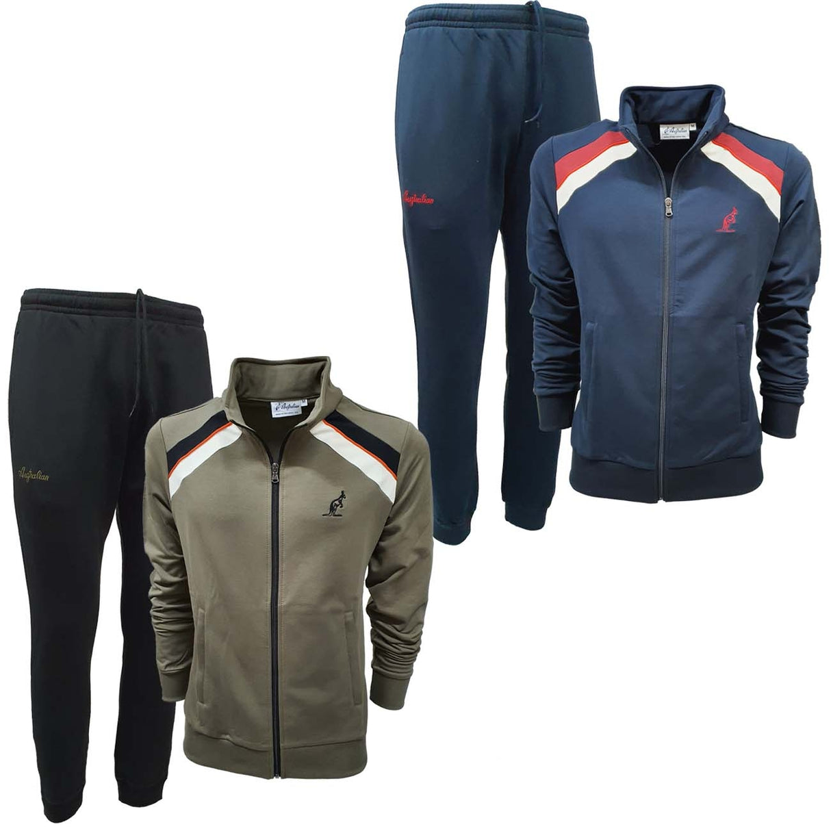 AUSTRALIAN LSUTU0124 COTTON FLEECE MEN'S TRACKSUIT