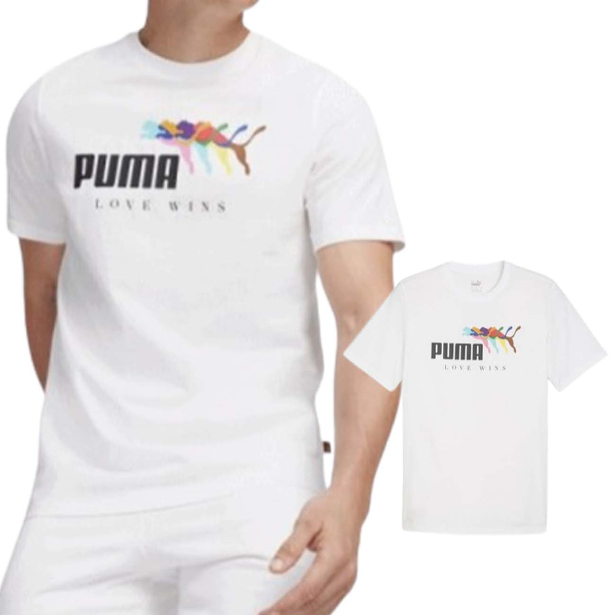 T-SHIRT PUMA 680000 02 ESS+LOVE WINS COTONE BIANCO