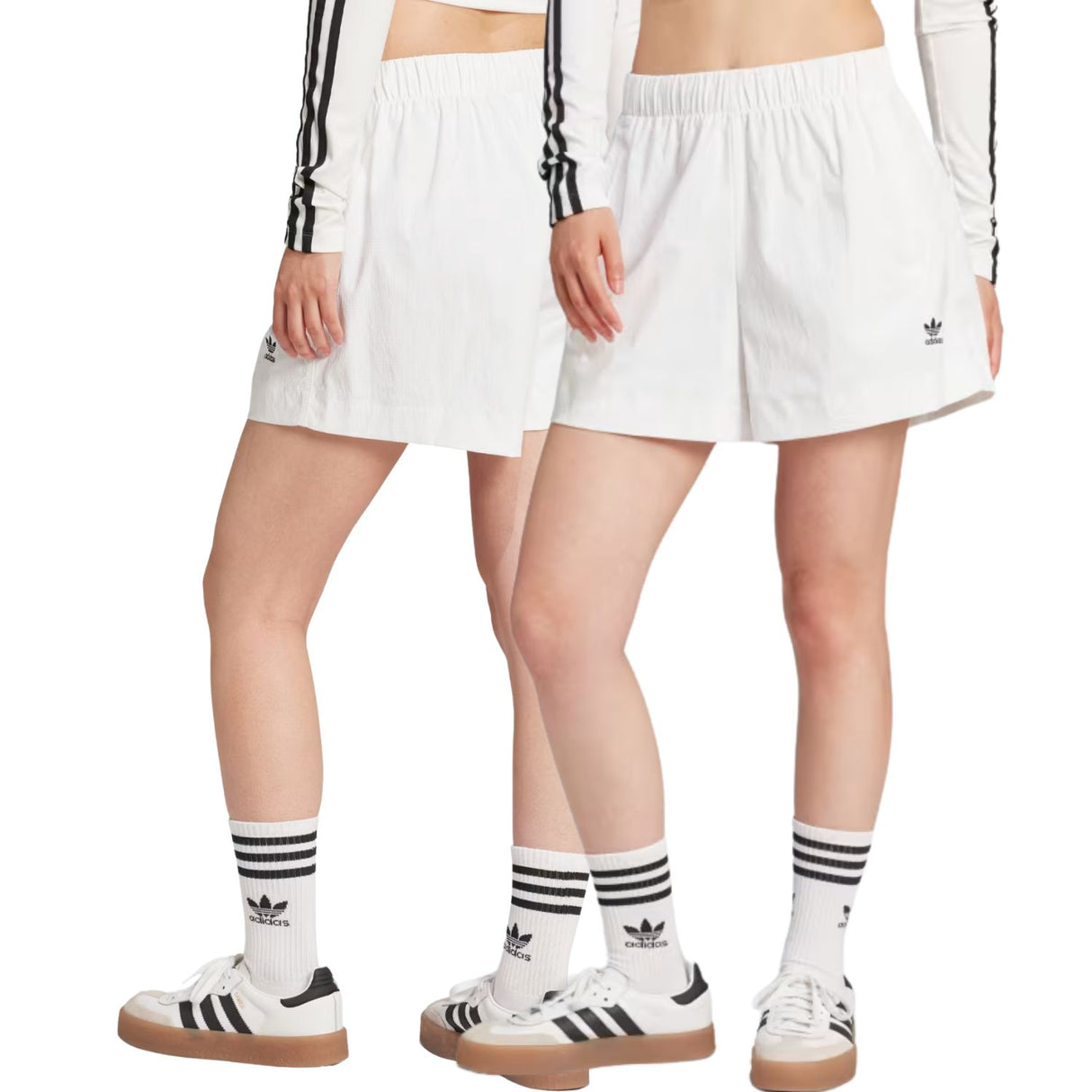 PANTALONCINO DONNA ADIDAS JD1510 ESSENTIALS RISTOP BIANCO