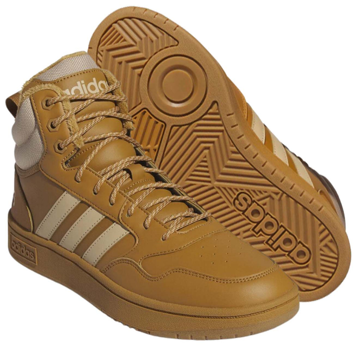 ADIDAS IF2636 HOOPS 3.0 MID WTR BEIGE SHOE
