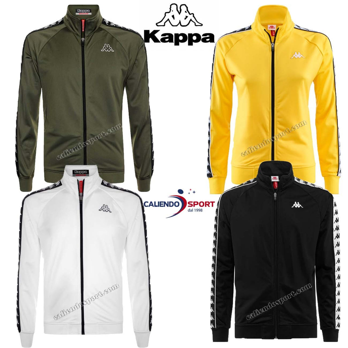 GIACCA KAPPA BANDA 301EFU0 ANNISTON UOMO DONNA VERDE BIANCO NERO GIALLO