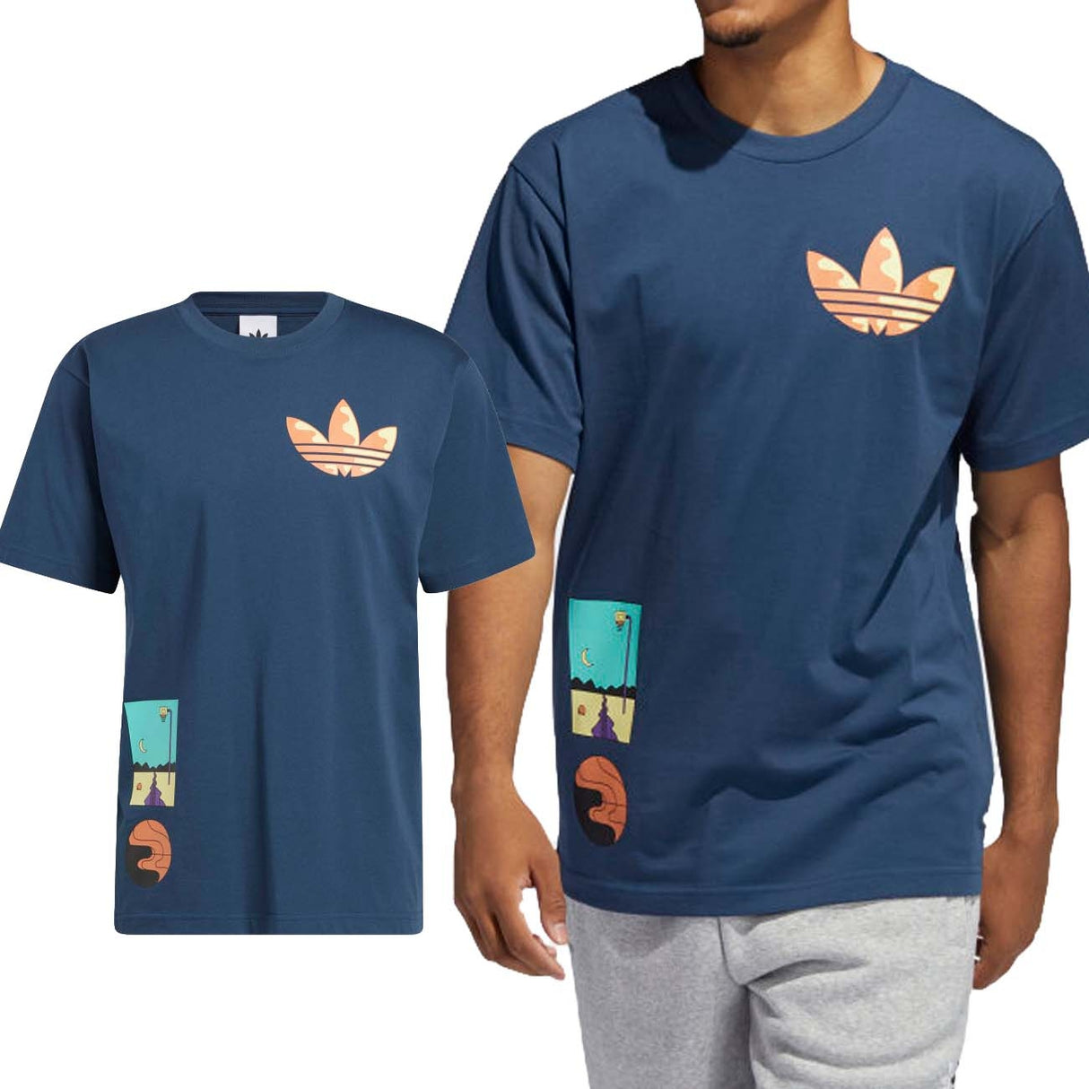 T-SHIRT ADIDAS GN3902 SURREAL SUMMER BLU