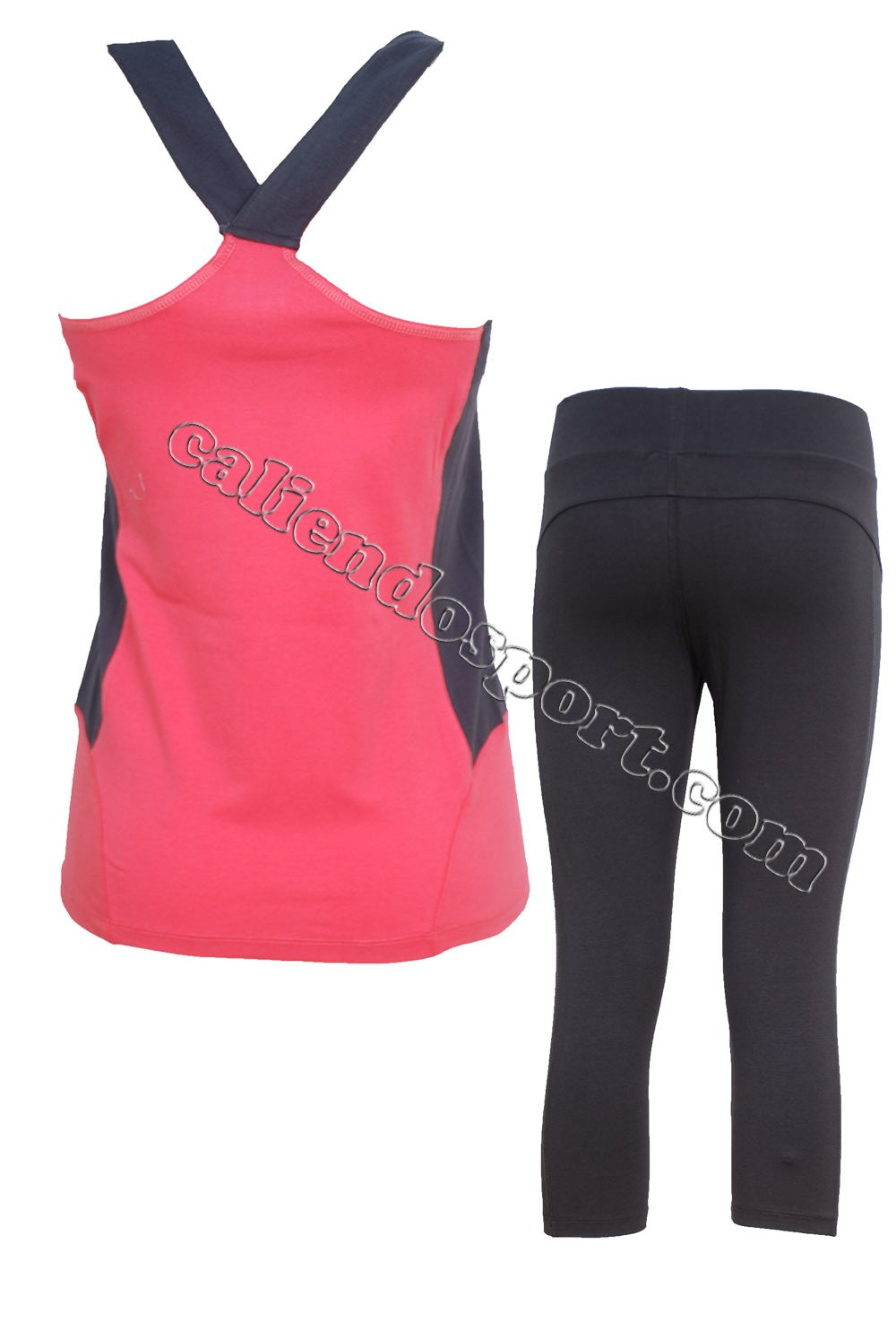 DIADORA CAPRI WOMEN'S COMPLETE SET + COTTON GYM TANK TOP 171641 L CASUAL GYM SET