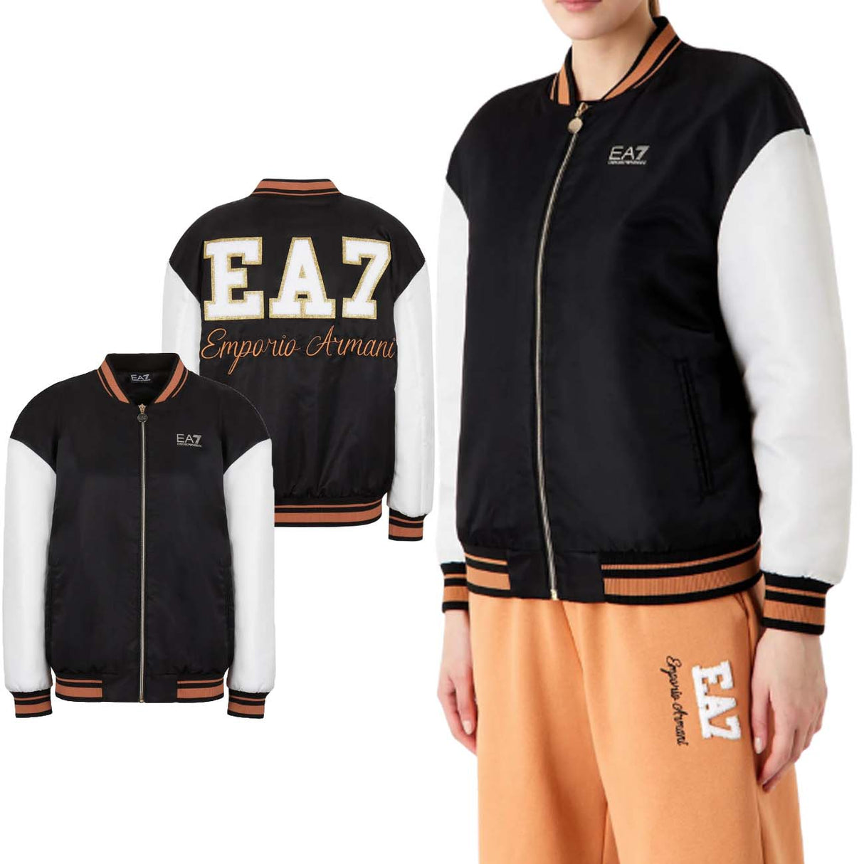 ARMANI EA7 I23 6RTB33 TNCWZ BLACK WOMEN'S JACKET