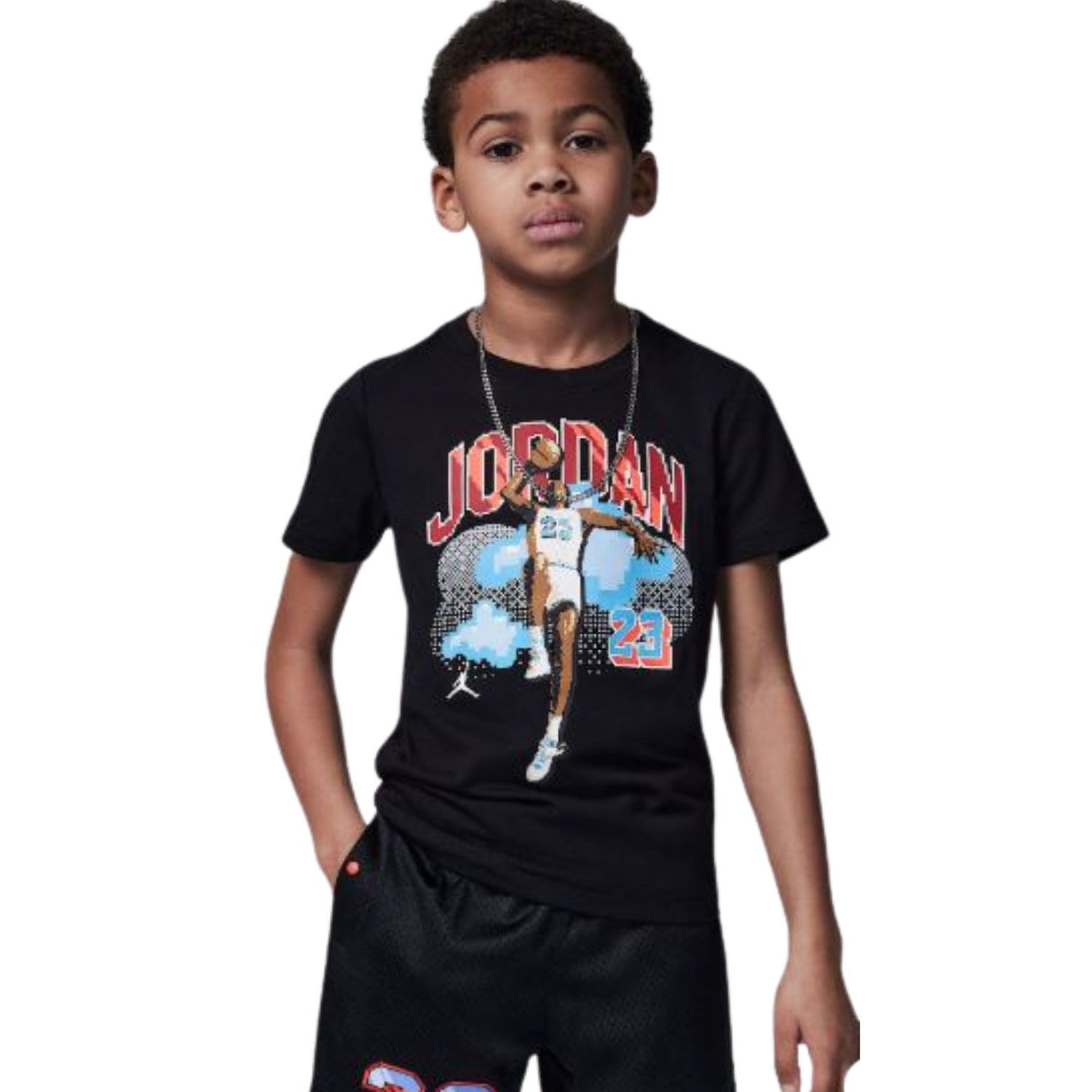 T-SHIRT BAMBINI JORDAN 85D945 023 NERO