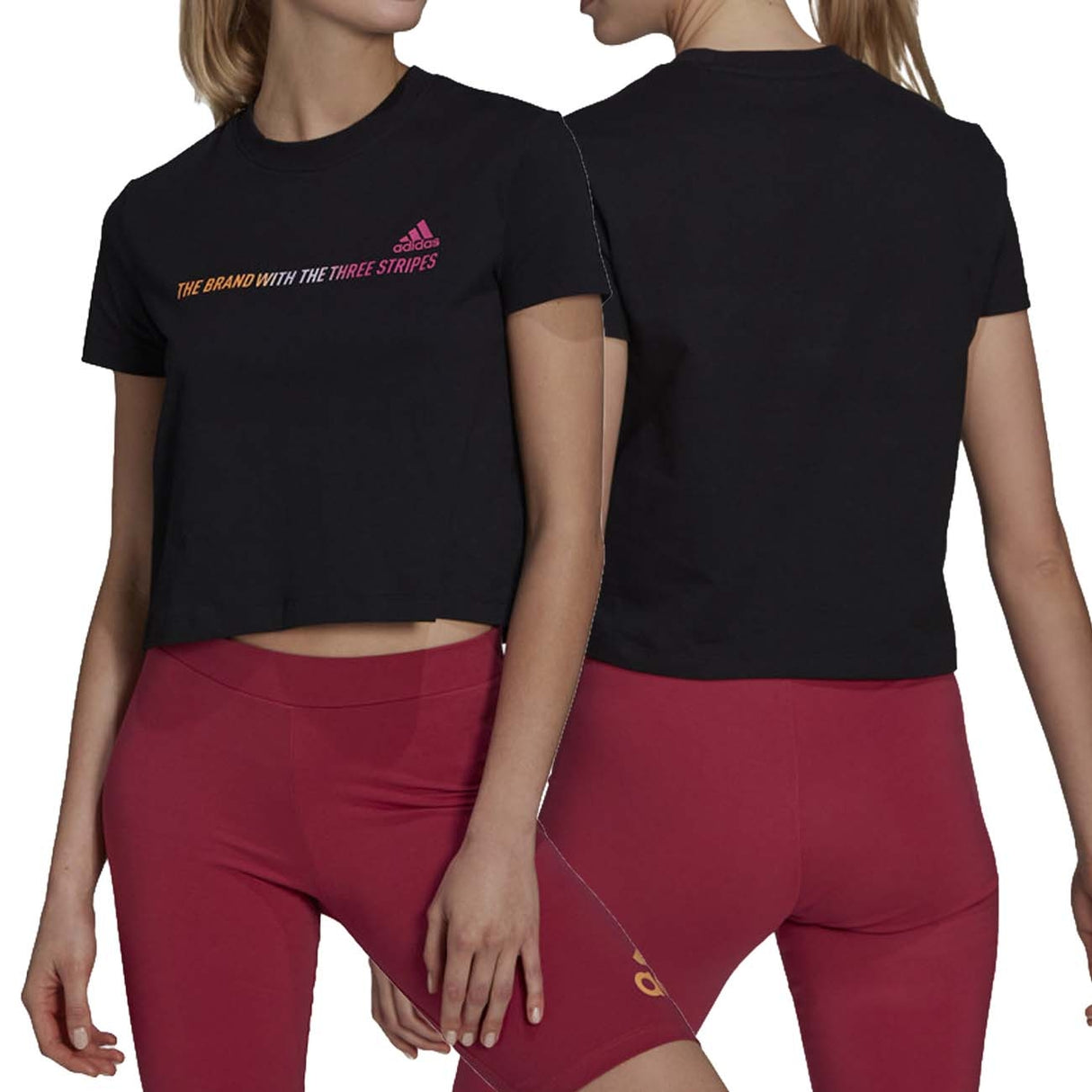 T-SHIRT DONNA ADIDAS GM5576 ESSENTIALS GRADIENT CROPPED TEE