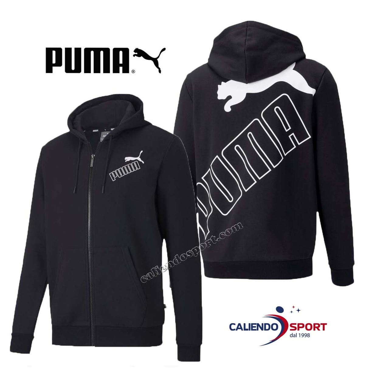 SWEAT-SHIRT PUMA 583506 01 SWEAT-SHIRT EN COTON AVEC GRAND LOGO NOIR