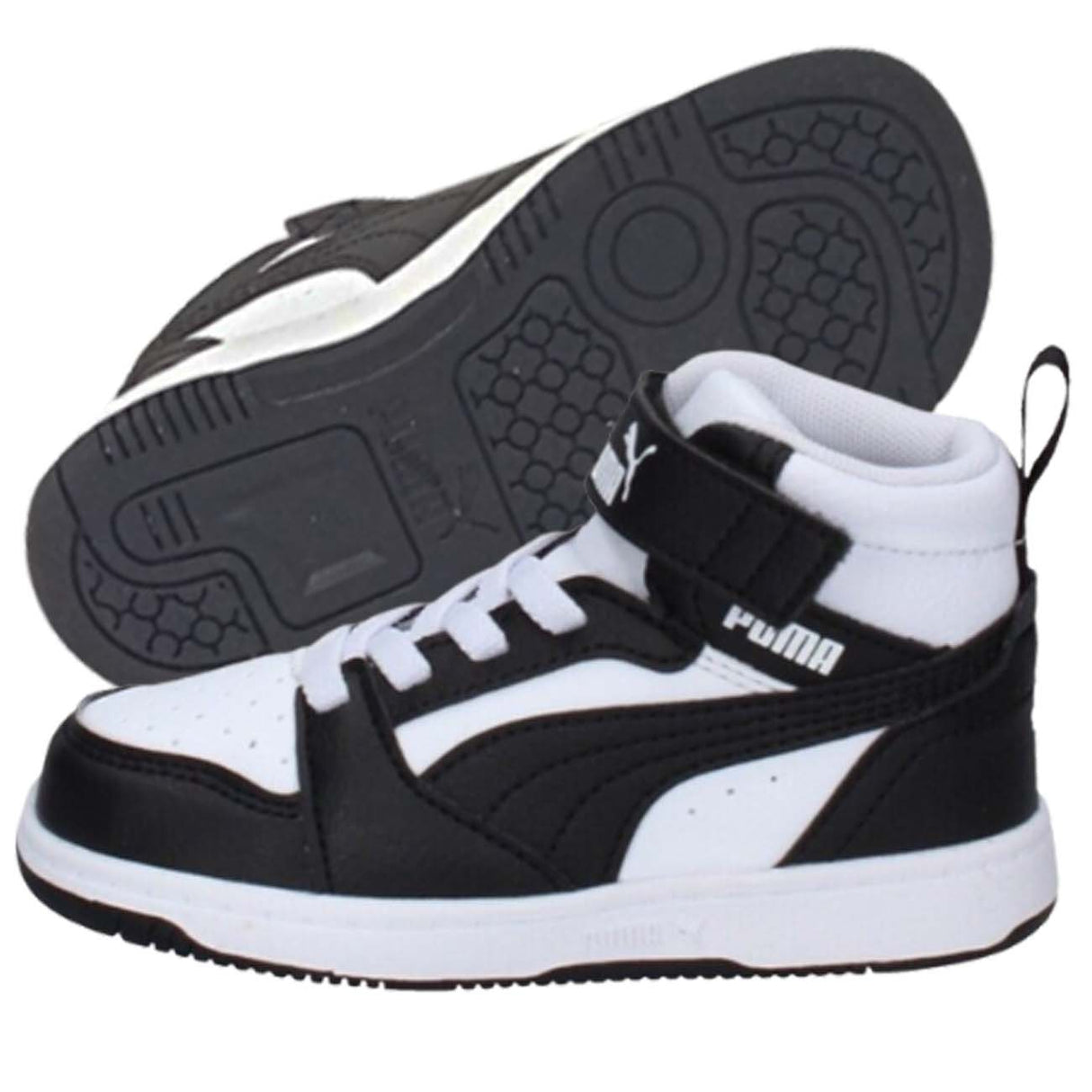 PUMA 396542 01 REBOUND V6 HIGH NECK BLACK CHILDREN'S SHOES
