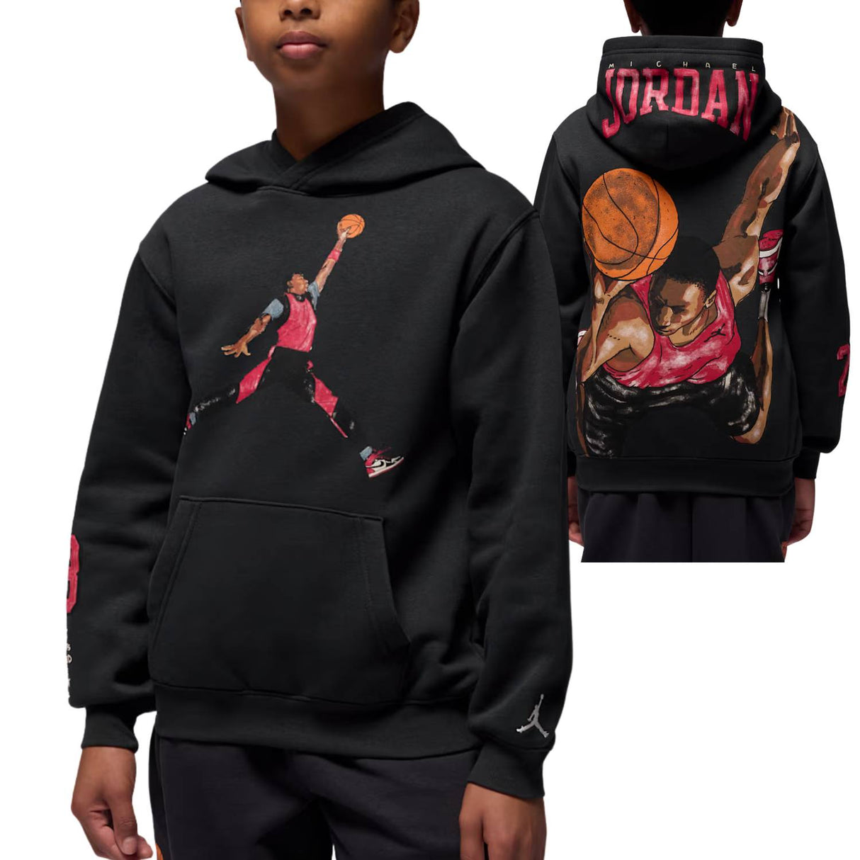 FELPA RAGAZZI JORDAN 95F382 G0T CAPPUCCIO FELPATA