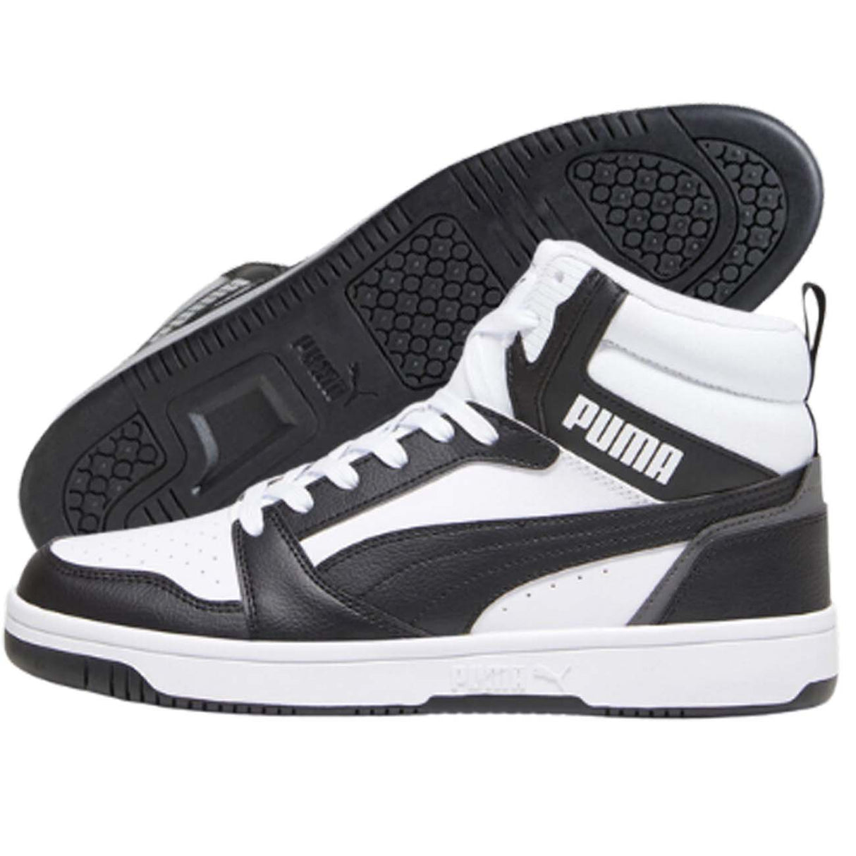 PUMA 393831 01 REBOUND V6 HIGH NECK BLACK BOYS SHOES