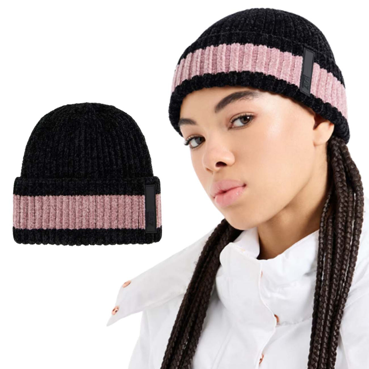 ARMANI WOMEN'S HAT 280046 4F103 40021 BLACK BEANIE