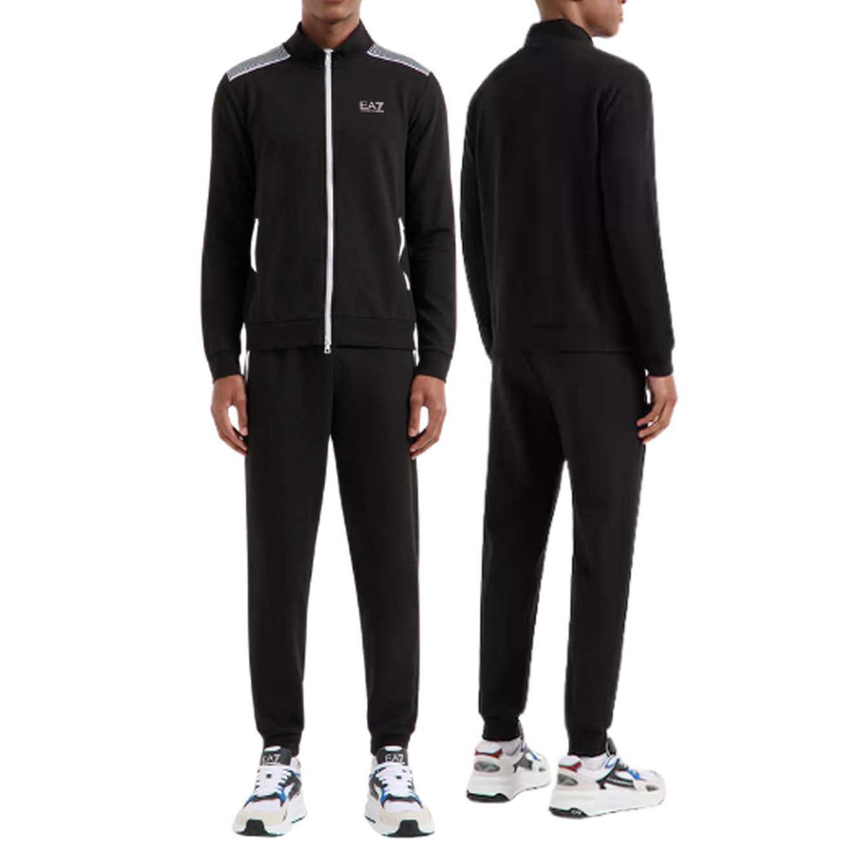 TUTA ARMANI EA7 I25 6DPV54 PJ9FZ 1200 COTONE FELPATA NERO