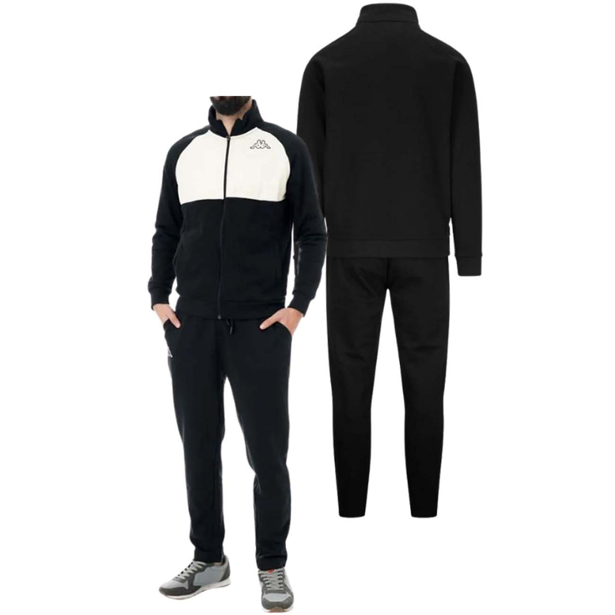 TUTA KAPPA 331R2JW A09 LOGO FADI NERO FELPATA