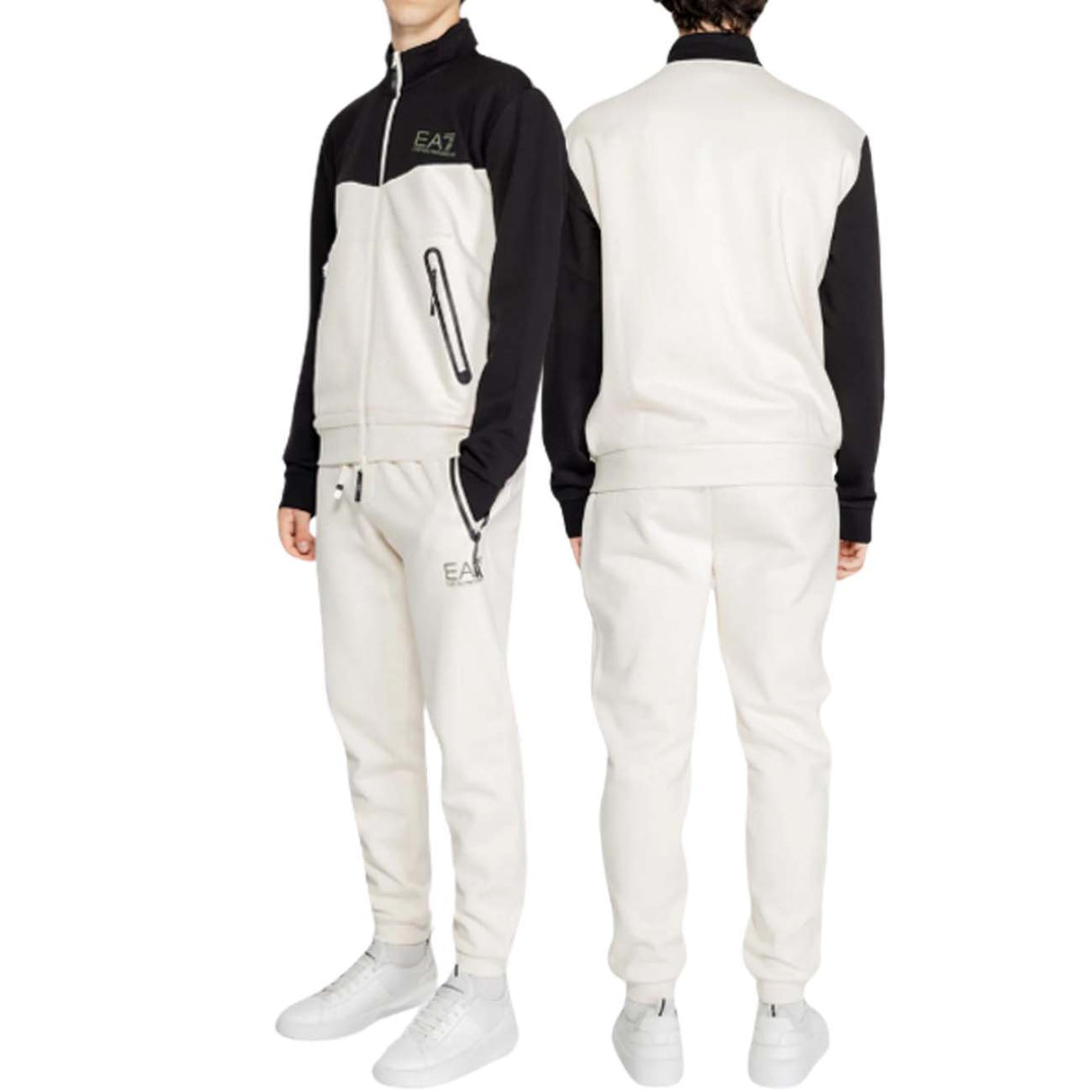 SURVÊTEMENT EN COTON POLAIRE BEIGE ARMANI EA7 I25 6DPV60 PJVTZ 1713