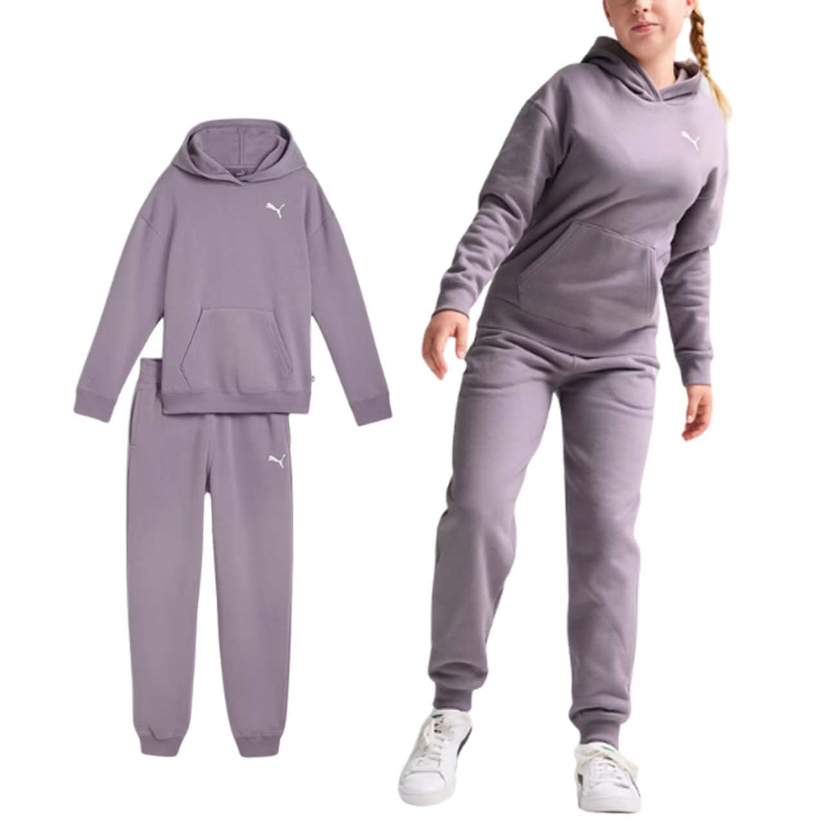 TUTA RAGAZZE PUMA LO683320 30 LOUNGEWEAR COTONE FELPATO